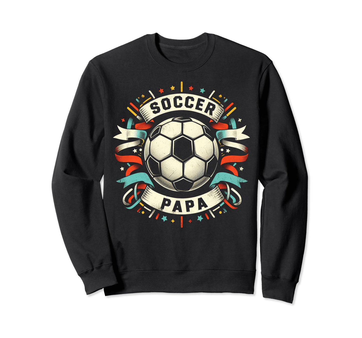 Soccer Papa Family Matching Dad Sweatshirt - Custom Art Print Men Women - T-Shirt, Sweatshirt, Hoodie