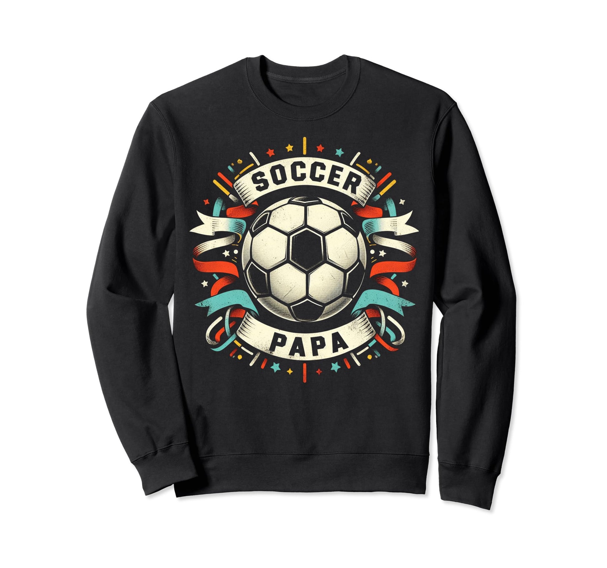 Soccer Papa Family Matching Dad Sweatshirt - Custom Art Print Men Women - T-Shirt, Sweatshirt, Hoodie