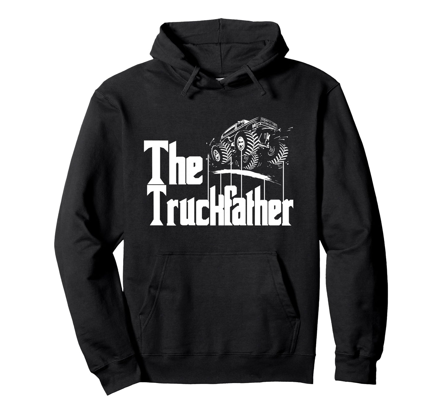 Monster Truck Jam Truckfather Funny Hoodie - Minimalist Print for Adults - T-Shirt, Sweatshirt, Hoodie