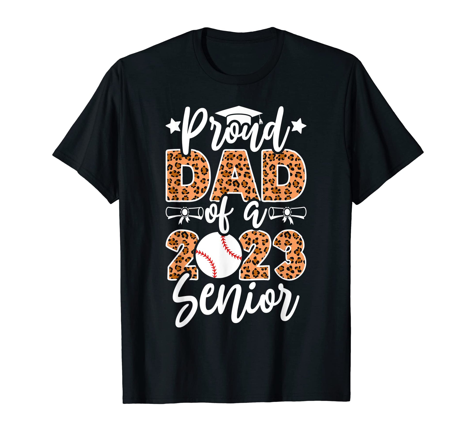 Proud Senior Dad Class 2023 Baseball Dad T-Shirt - Custom Art Print Unisex - T-Shirt, Sweatshirt, Hoodie