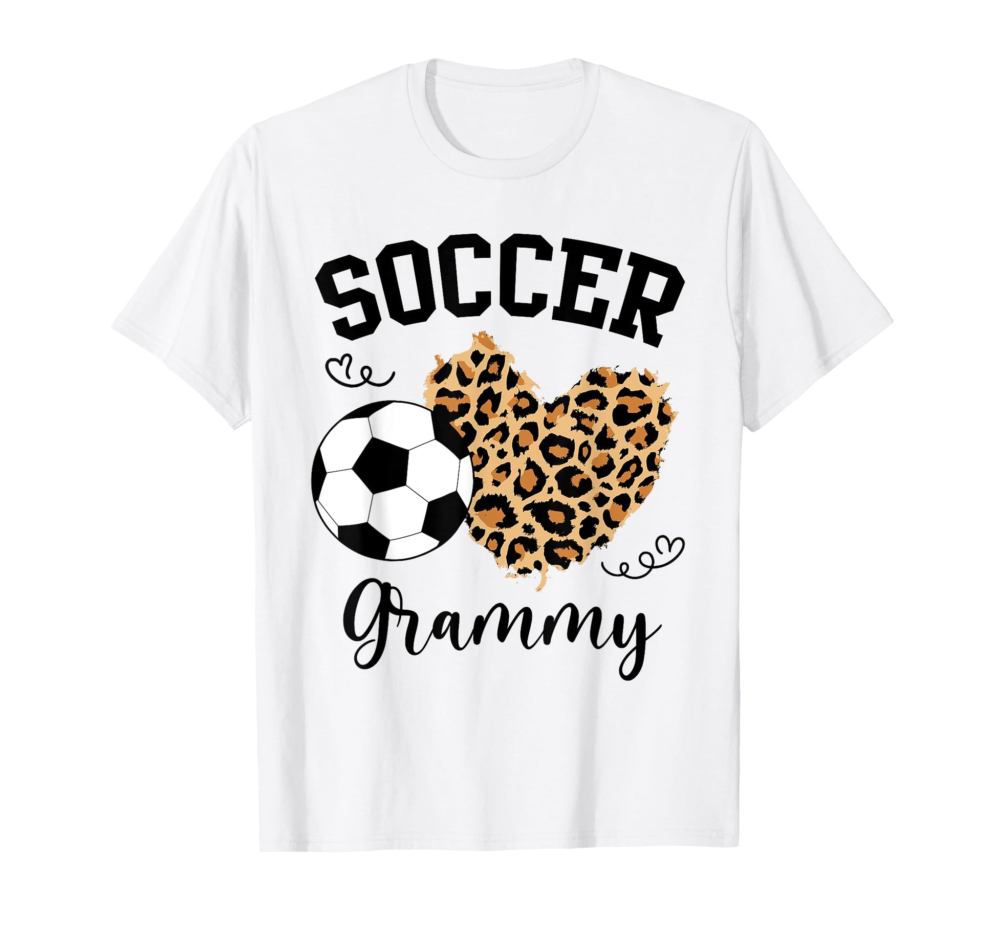 Soccer Grammy Heart Leopard Grammy T-Shirt - Streetwear Style Men Women - T-Shirt, Sweatshirt, Hoodie