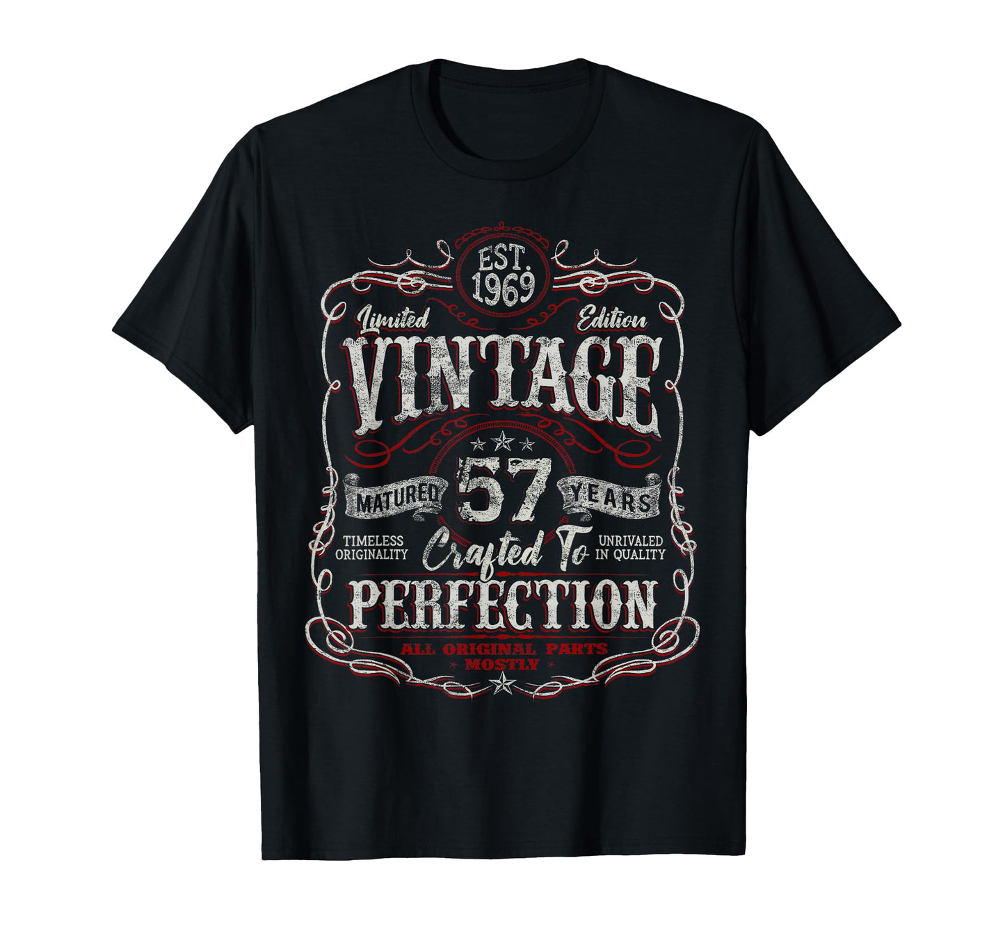 1969 57 Year Old 57Th Birthday T-Shirt - Unique Graphic Unisex - T-Shirt, Sweatshirt, Hoodie