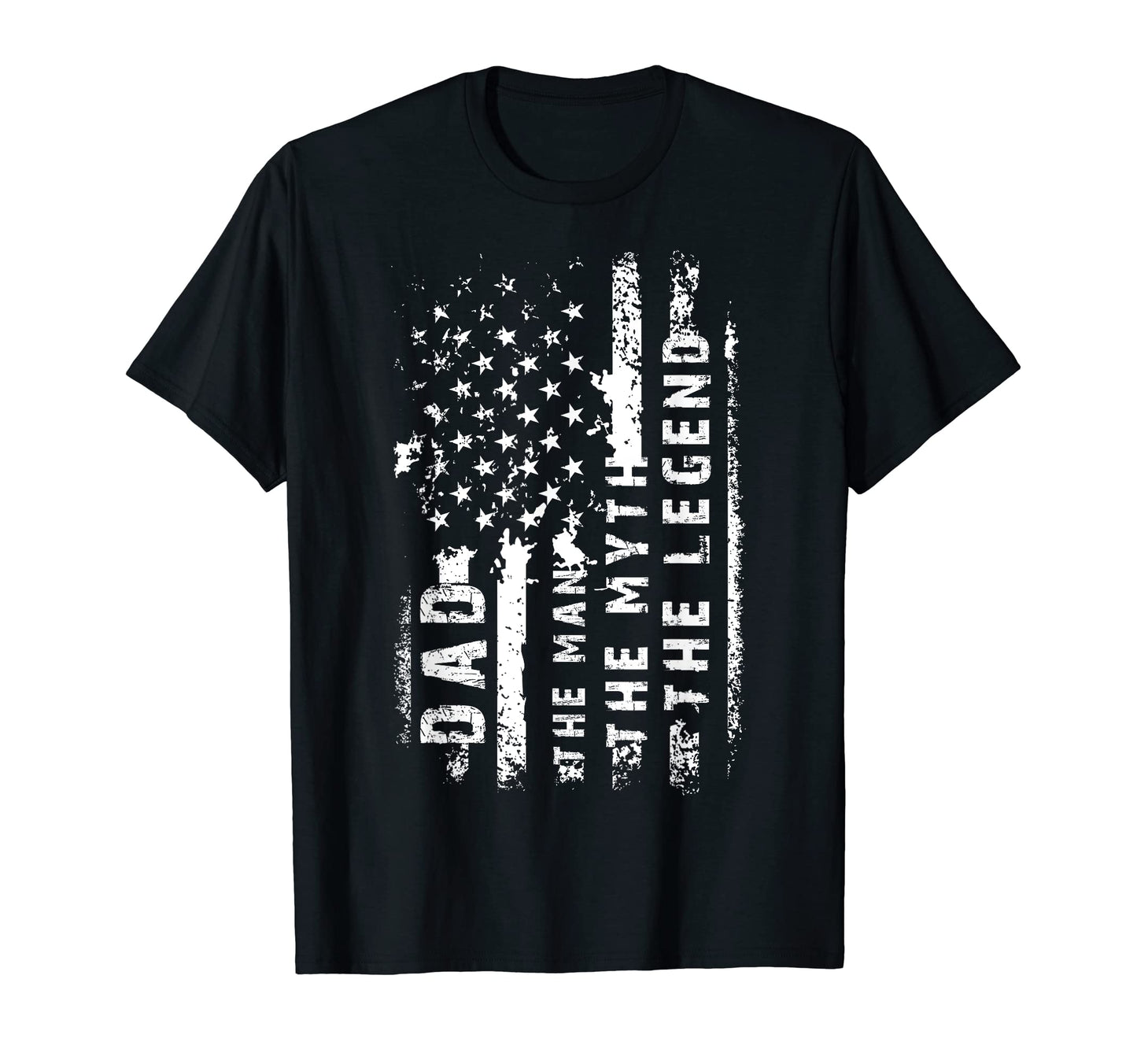 Fathers Day Usa Flag Dad Myth Legend T-Shirt - Aesthetic Graphic Men Women - T-Shirt, Sweatshirt, Hoodie