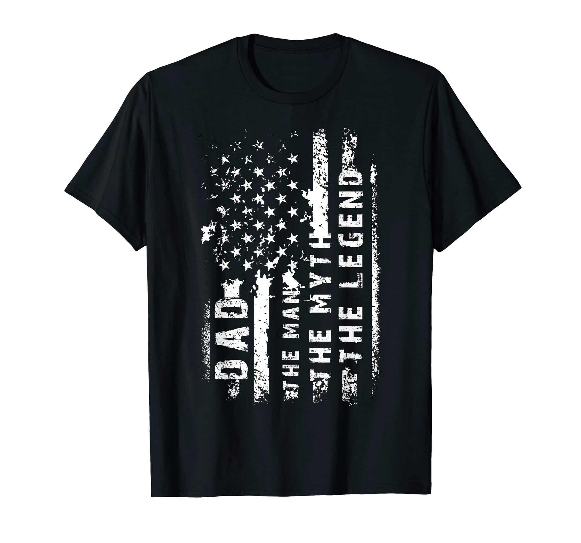 Fathers Day Usa Flag Dad Myth Legend T-Shirt - Aesthetic Graphic Men Women - T-Shirt, Sweatshirt, Hoodie