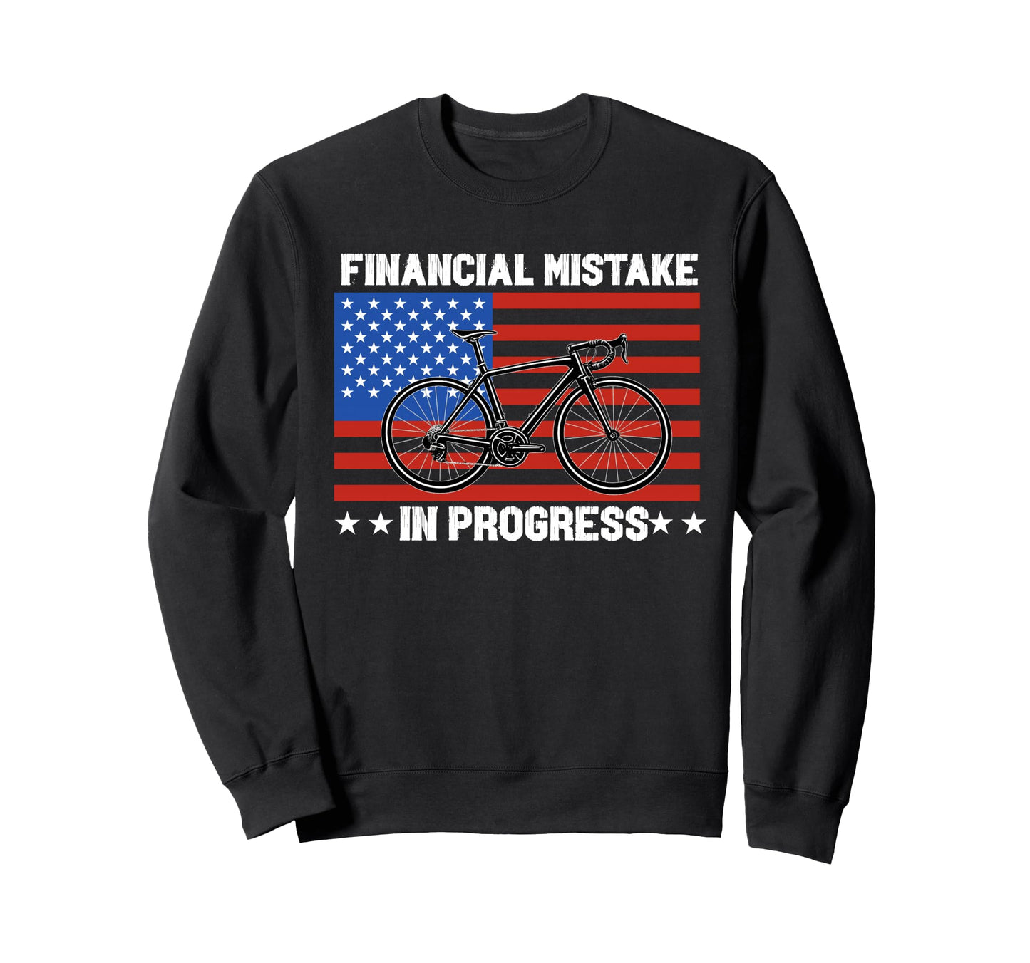 Financial Mistake Progress Bicycle Sweatshirt - Minimalist Print Unisex - T-Shirt, Sweatshirt, Hoodie