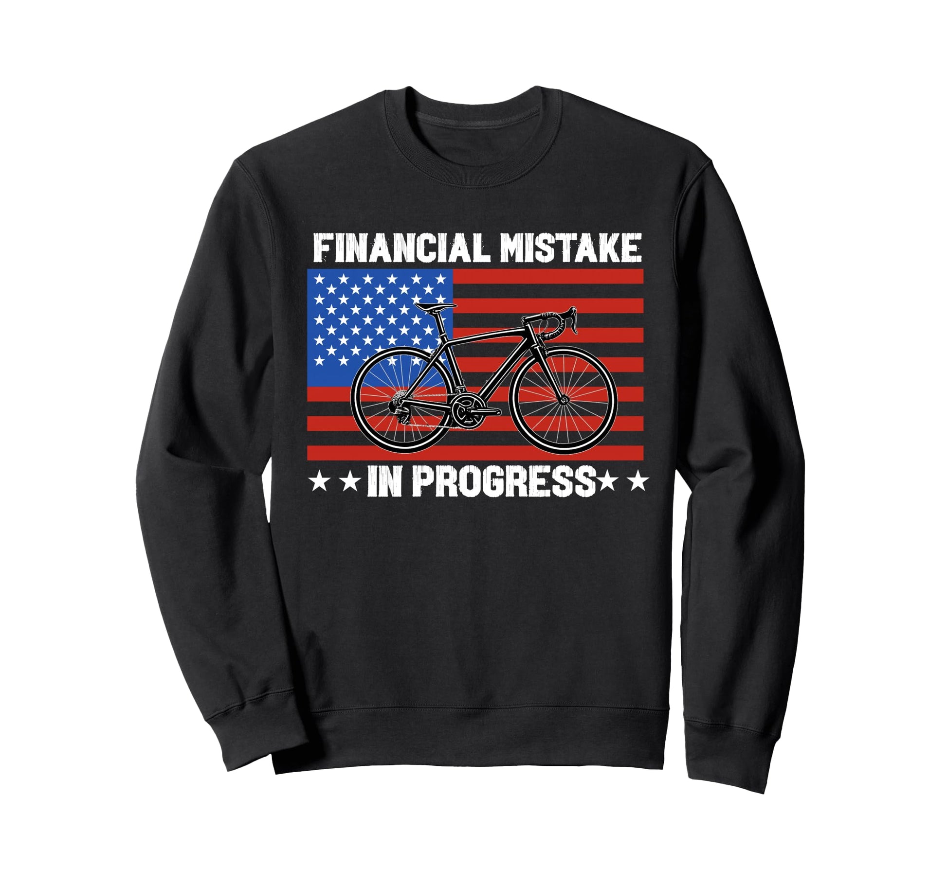 Financial Mistake Progress Bicycle Sweatshirt - Minimalist Print Unisex - T-Shirt, Sweatshirt, Hoodie