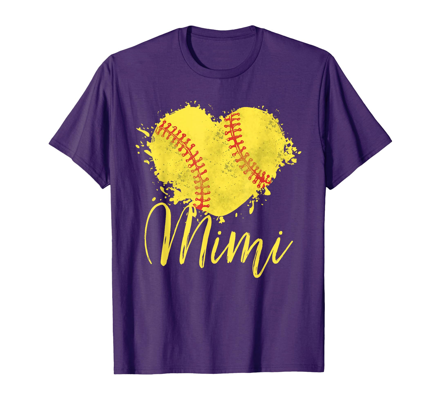 Softball Mimi Softball Love Heart T-Shirt - Trendy Graphic Men Women - T-Shirt, Sweatshirt, Hoodie