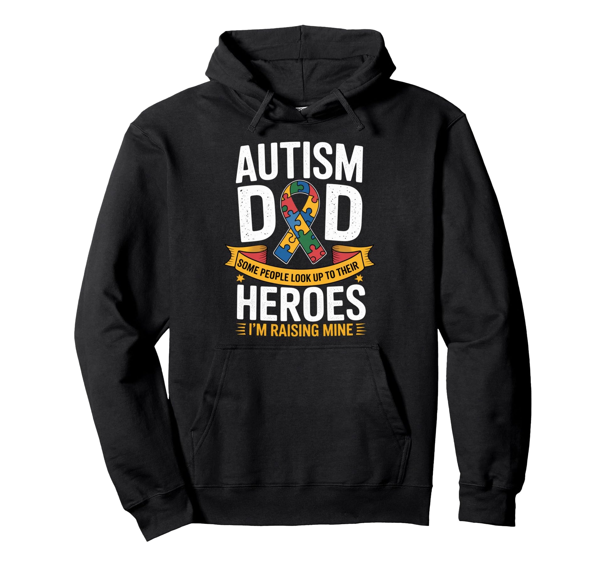 Autism Awareness Father Hero Dad Hoodie - Minimalist Print Men Women - T-Shirt, Sweatshirt, Hoodie