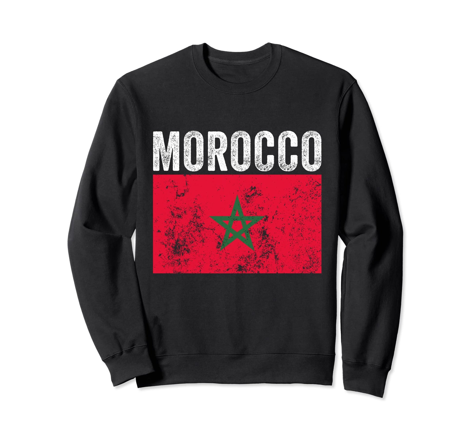 Moorish American Morocco Flag Sweatshirt - Minimalist Print Men Women - T-Shirt, Sweatshirt, Hoodie