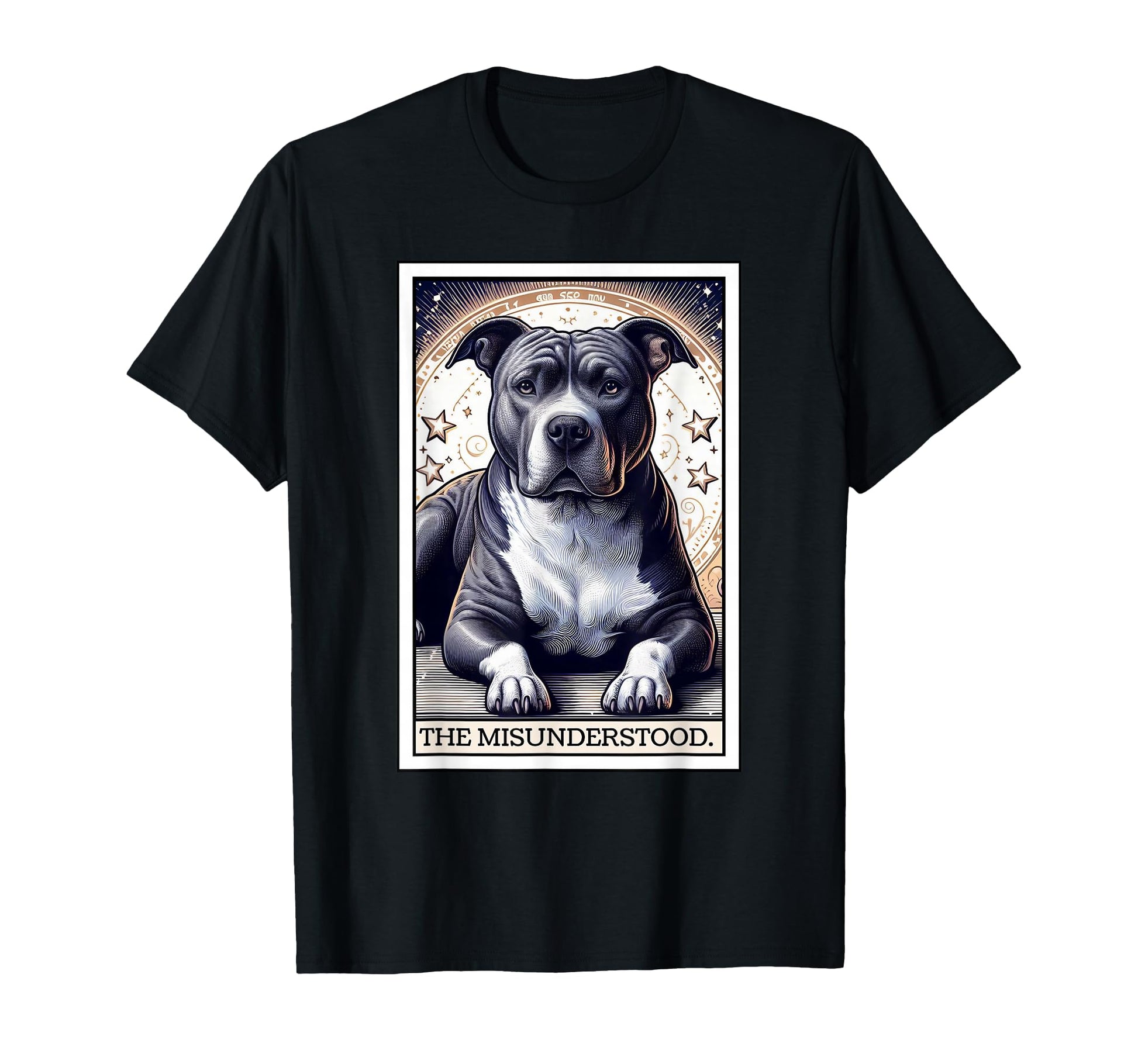 Pitbull Tarot Card Pitbull Lover T-Shirt - Fun Novelty Design Men Women - T-Shirt, Sweatshirt, Hoodie