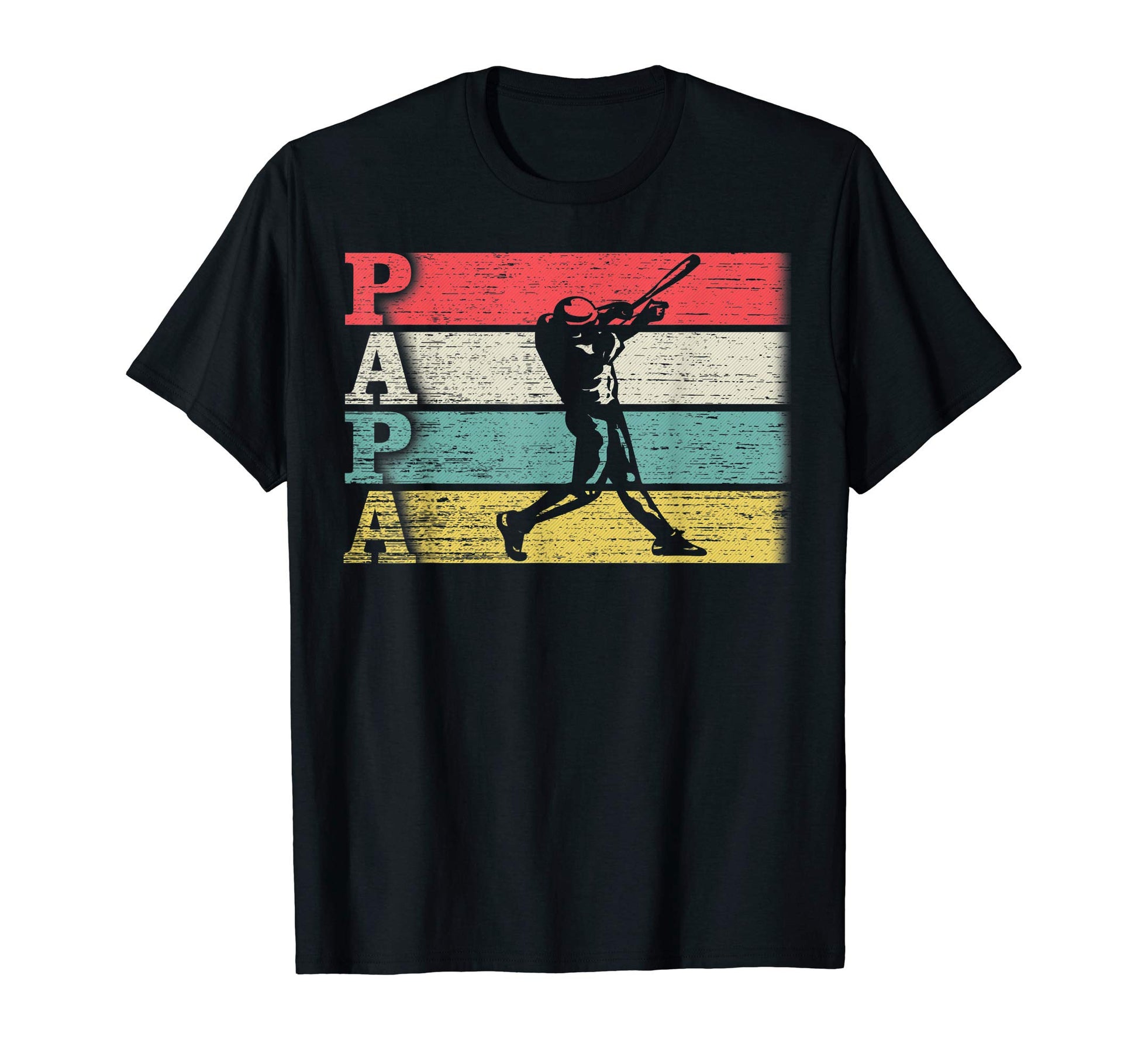 Baseball Player Papa Silhouette T-Shirt - Casual Everyday Wear Men Women - T-Shirt, Sweatshirt, Hoodie