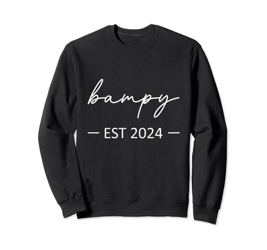 Bampy Est 2024 New Dad Dad Grandpa Sweatshirt - Custom Art Print Men Women - T-Shirt, Sweatshirt, Hoodie