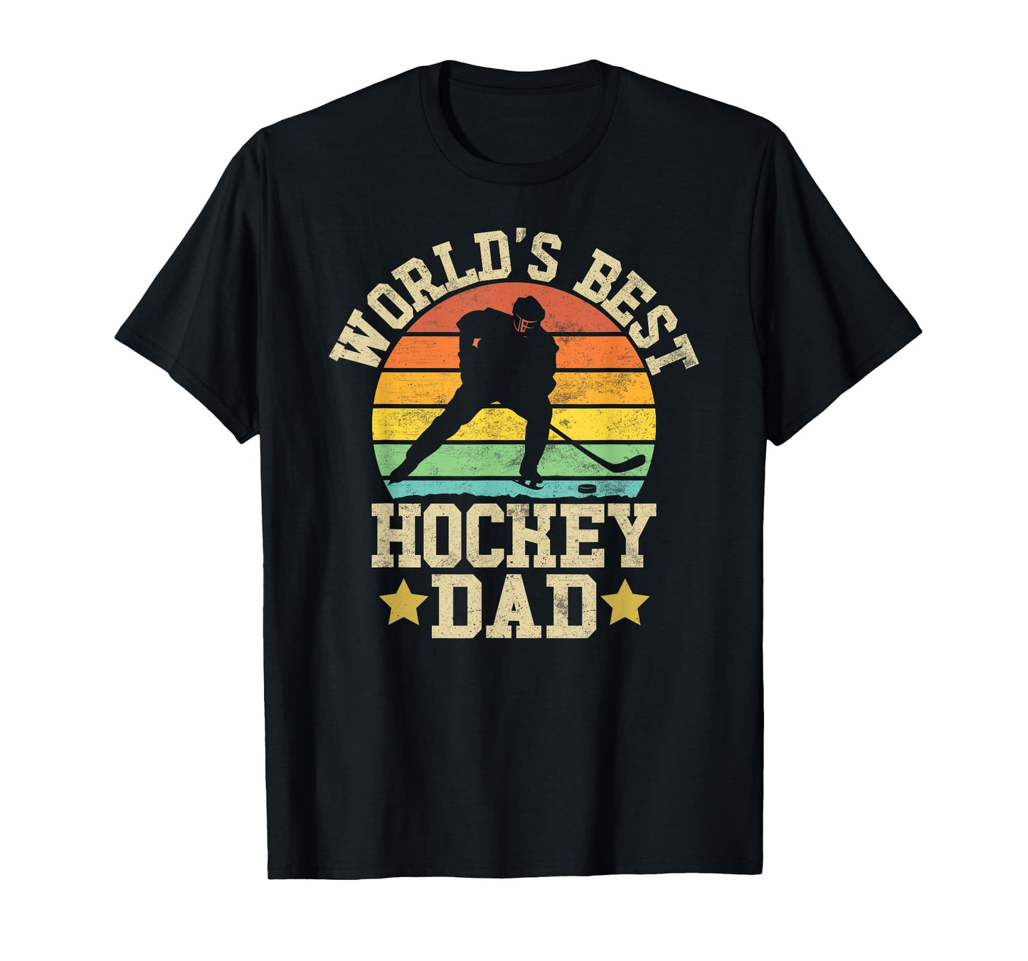 Worlds Best Hockey Dad Gift T-Shirt - Casual Everyday Wear for Adults - T-Shirt, Sweatshirt, Hoodie