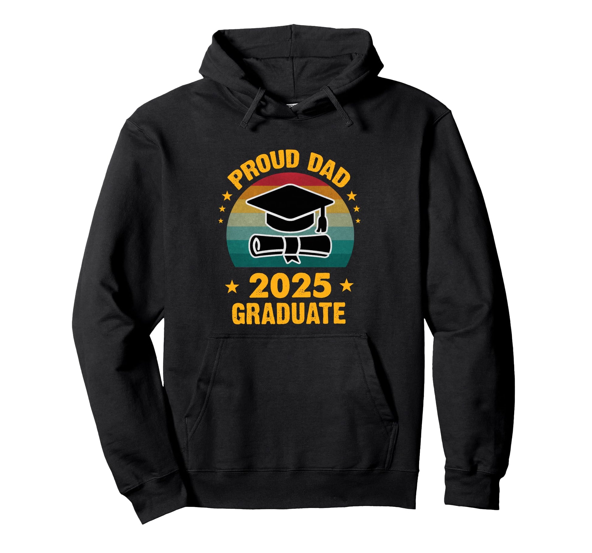 Proud Dad 2025 Graduate Senior Hoodie - Unique Graphic for Adults - T-Shirt, Sweatshirt, Hoodie