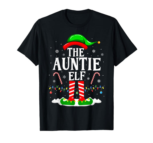 Auntie Elf Funny Elf Matching Family T-Shirt - Unique Graphic for Adults - T-Shirt, Sweatshirt, Hoodie