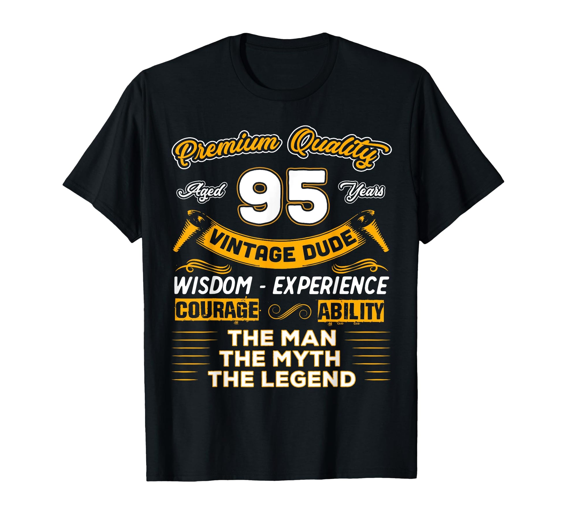 Dude Myth Legend 95 Yrs 95Th Birthday T-Shirt - Trendy Graphic for Adults - T-Shirt, Sweatshirt, Hoodie