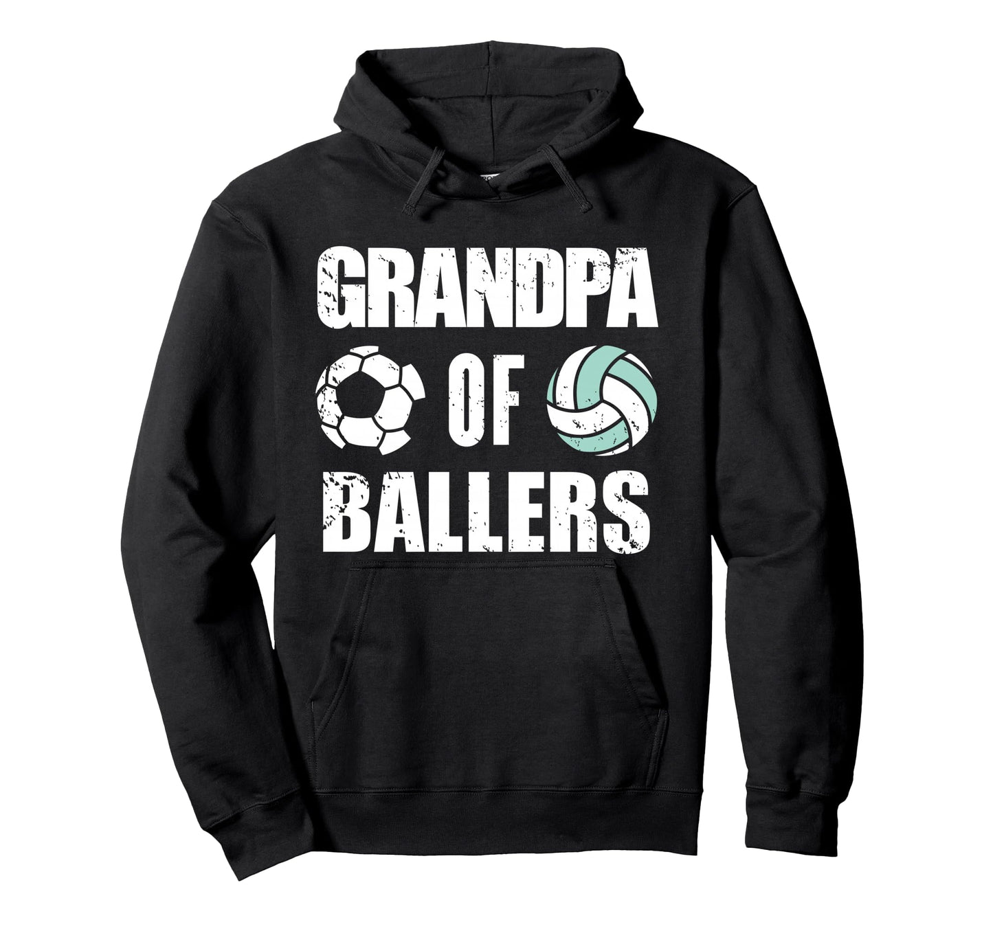 Grandpa Ballers Funny Soccer Hoodie - Custom Art Print for Adults - T-Shirt, Sweatshirt, Hoodie