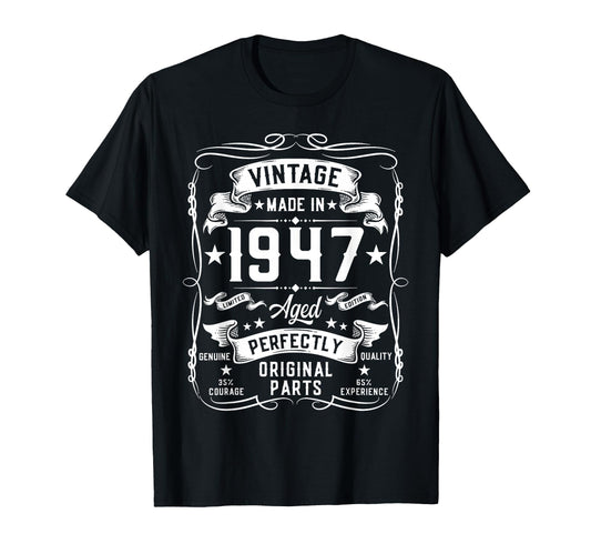 1947 78 Years Old Gifts 78Yr 78Th T-Shirt - Novelty Apparel for Adults - T-Shirt, Sweatshirt, Hoodie