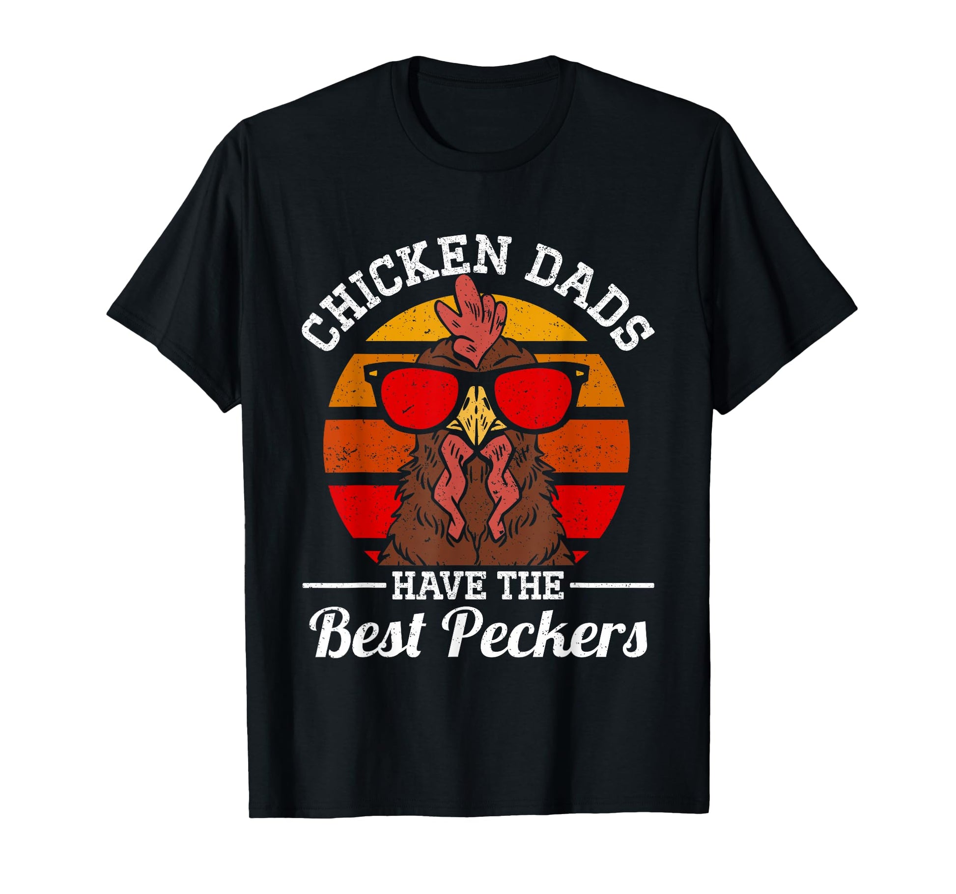 Funny Chicken Dads Have Best Peckers T-Shirt - Minimalist Print for Adults - T-Shirt, Sweatshirt, Hoodie