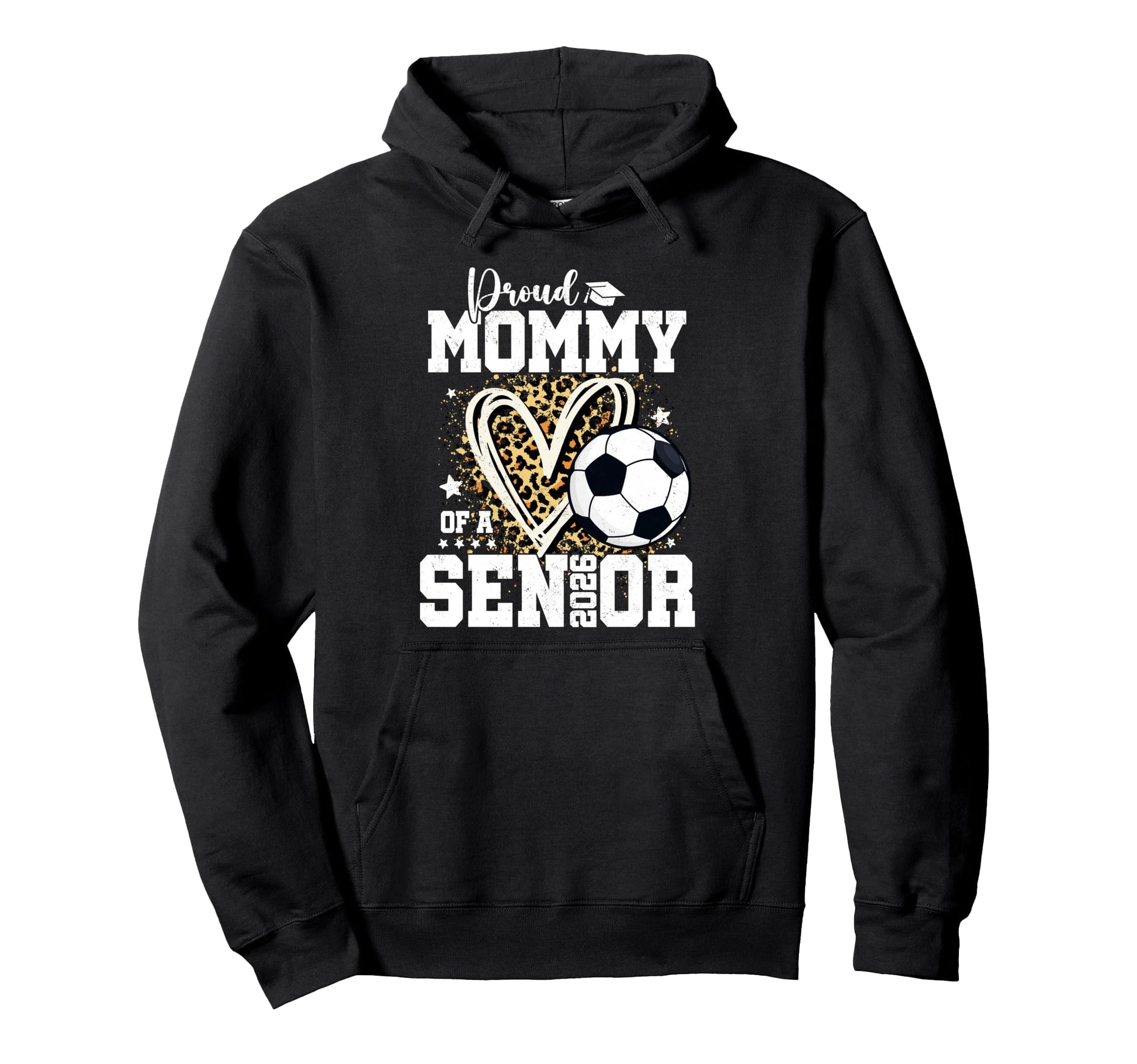 Proud Mommy 2026 Senior Soccer Graduation Hoodie - Graphic Print Unisex - T-Shirt, Sweatshirt, Hoodie
