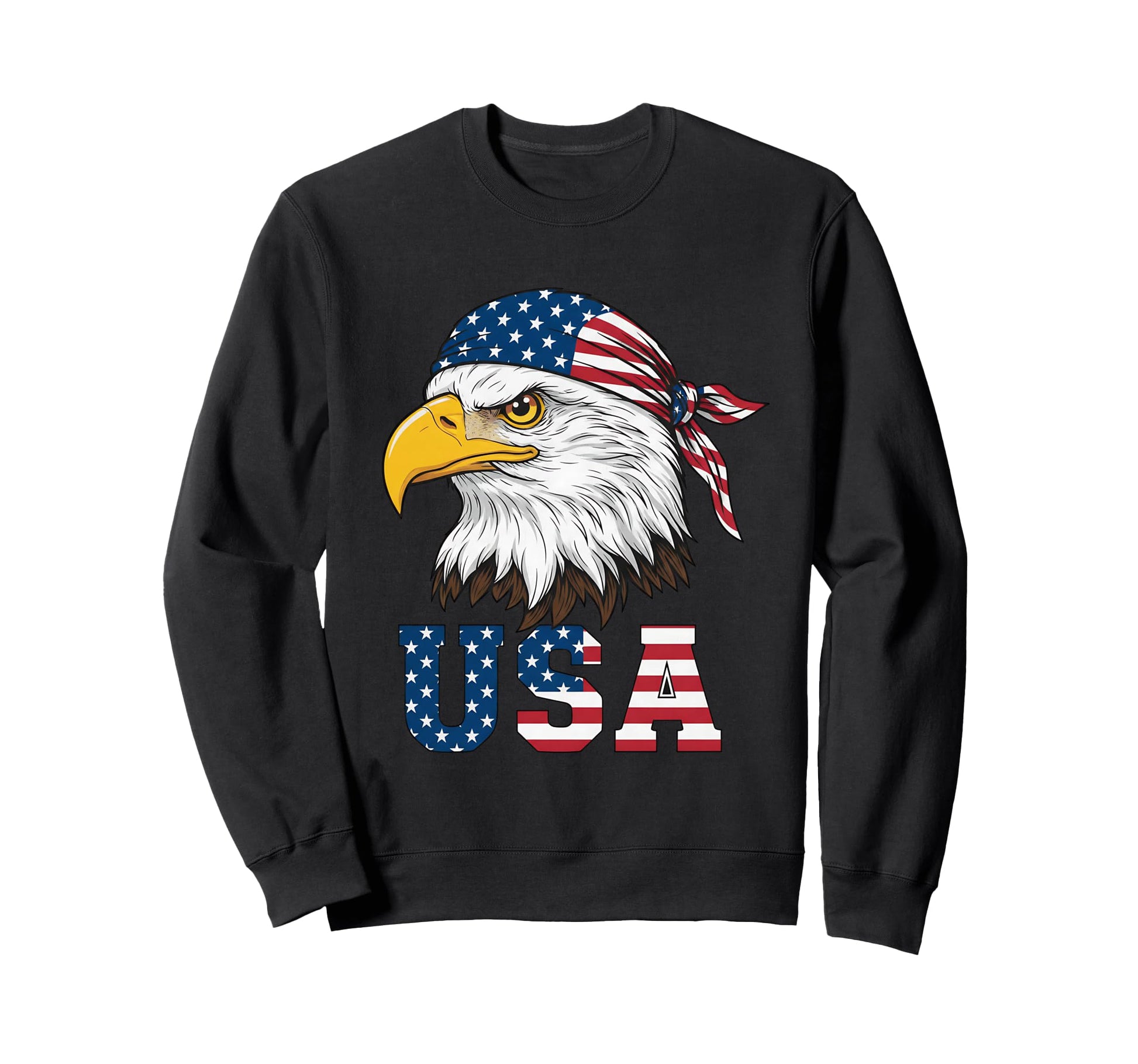 Patriotic 4Th July Bald Eagle Usa Sweatshirt - Minimalist Print Men Women - T-Shirt, Sweatshirt, Hoodie