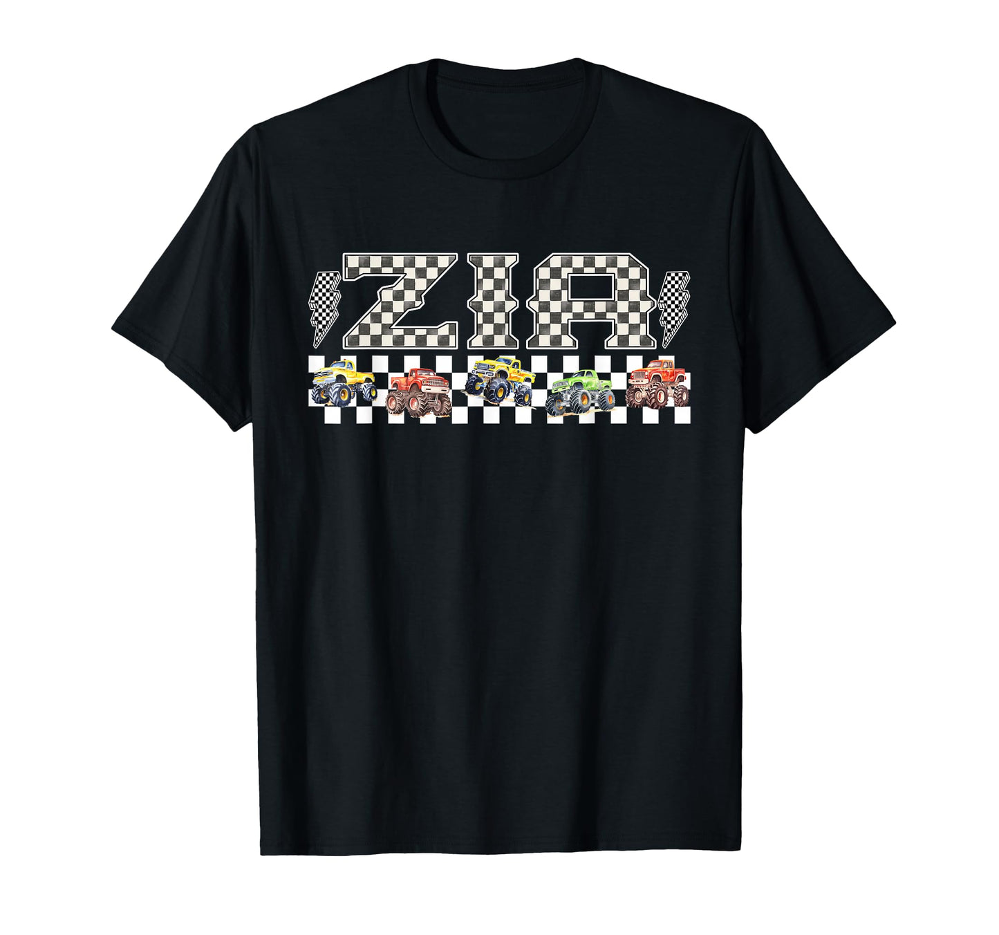 Zia Monster Truck Family Crew Birthday T-Shirt - Unique Graphic for Adults - T-Shirt, Sweatshirt, Hoodie