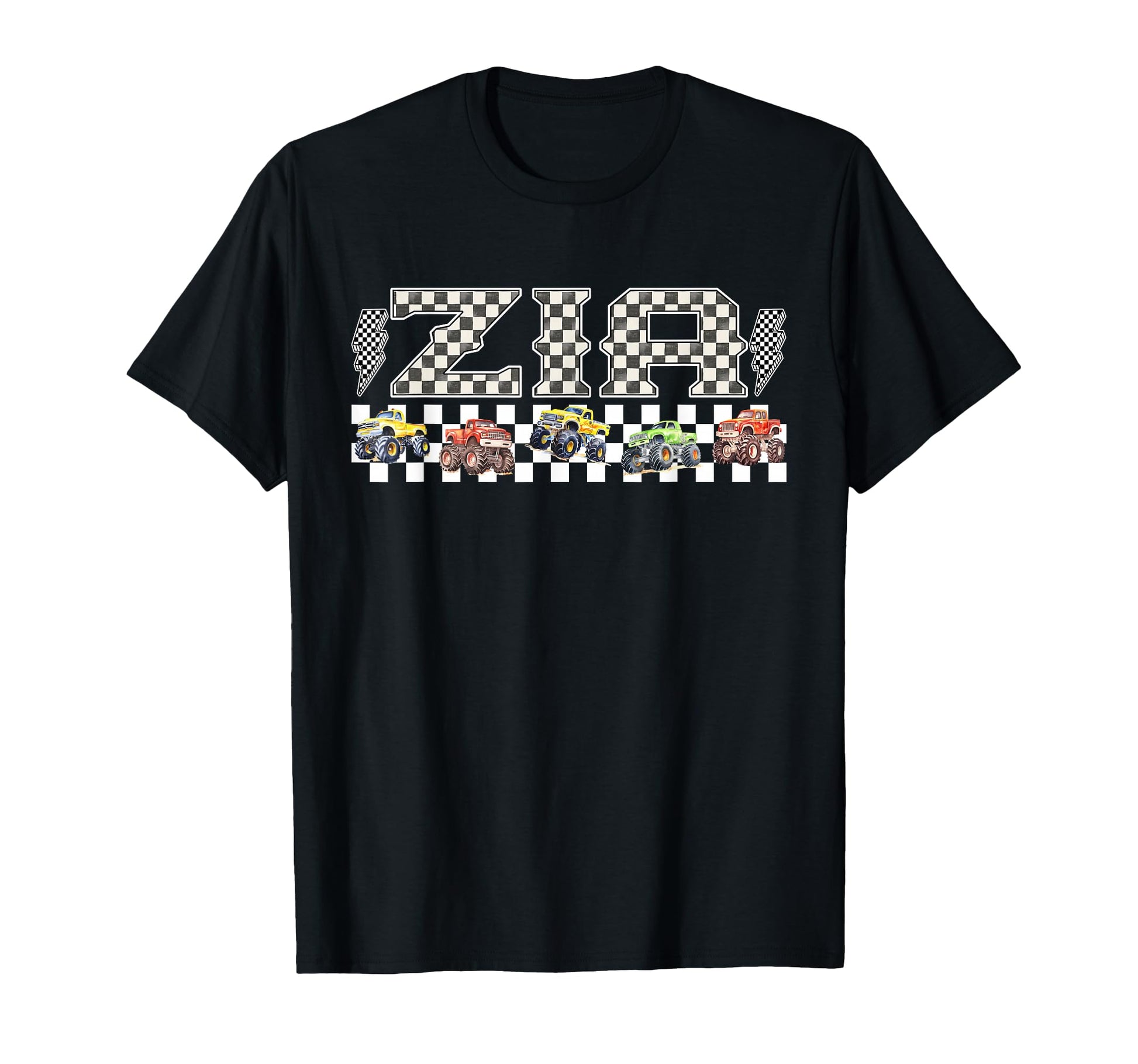 Zia Monster Truck Family Crew Birthday T-Shirt - Unique Graphic for Adults - T-Shirt, Sweatshirt, Hoodie