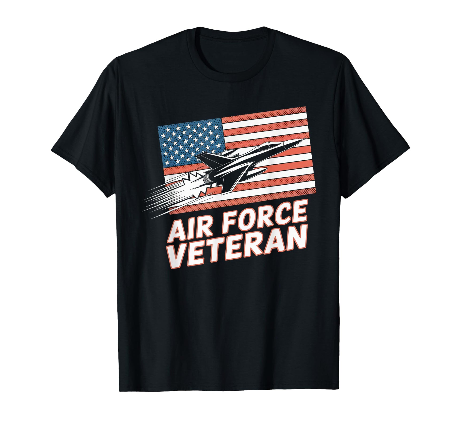 Air Force Veteran Us American Flag Dad T-Shirt - Unique Graphic Unisex - T-Shirt, Sweatshirt, Hoodie