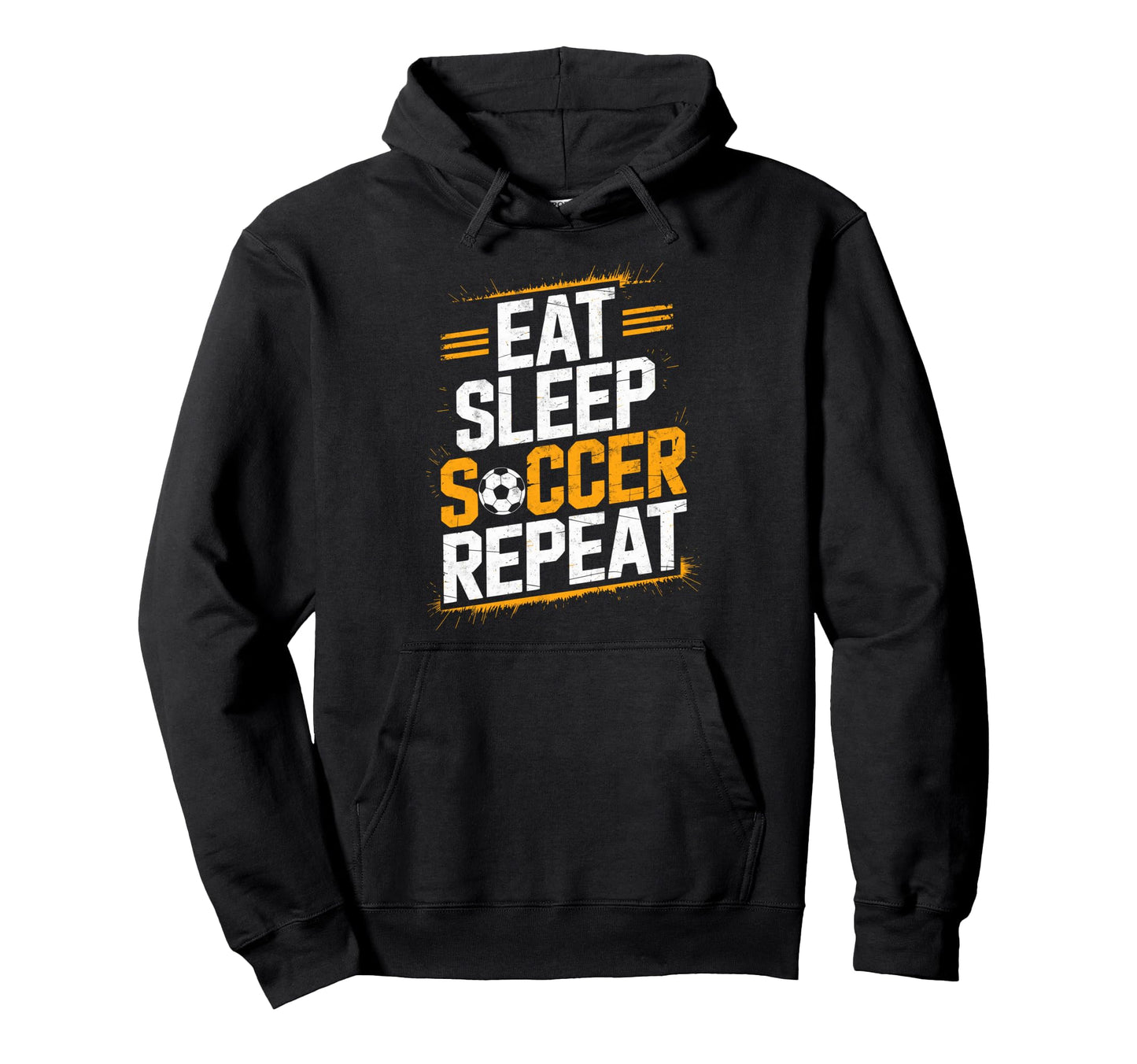 Eat Sleep Soccer Repet Goalie Hoodie - Fun Novelty Design for Adults - T-Shirt, Sweatshirt, Hoodie