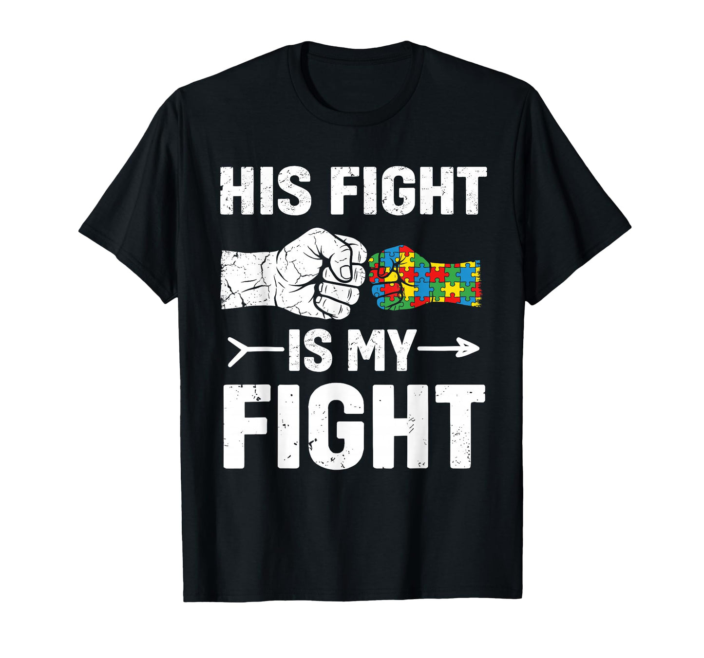 Fight Autism Awareness Dad Mom Parent T-Shirt - Graphic Print Men Women - T-Shirt, Sweatshirt, Hoodie