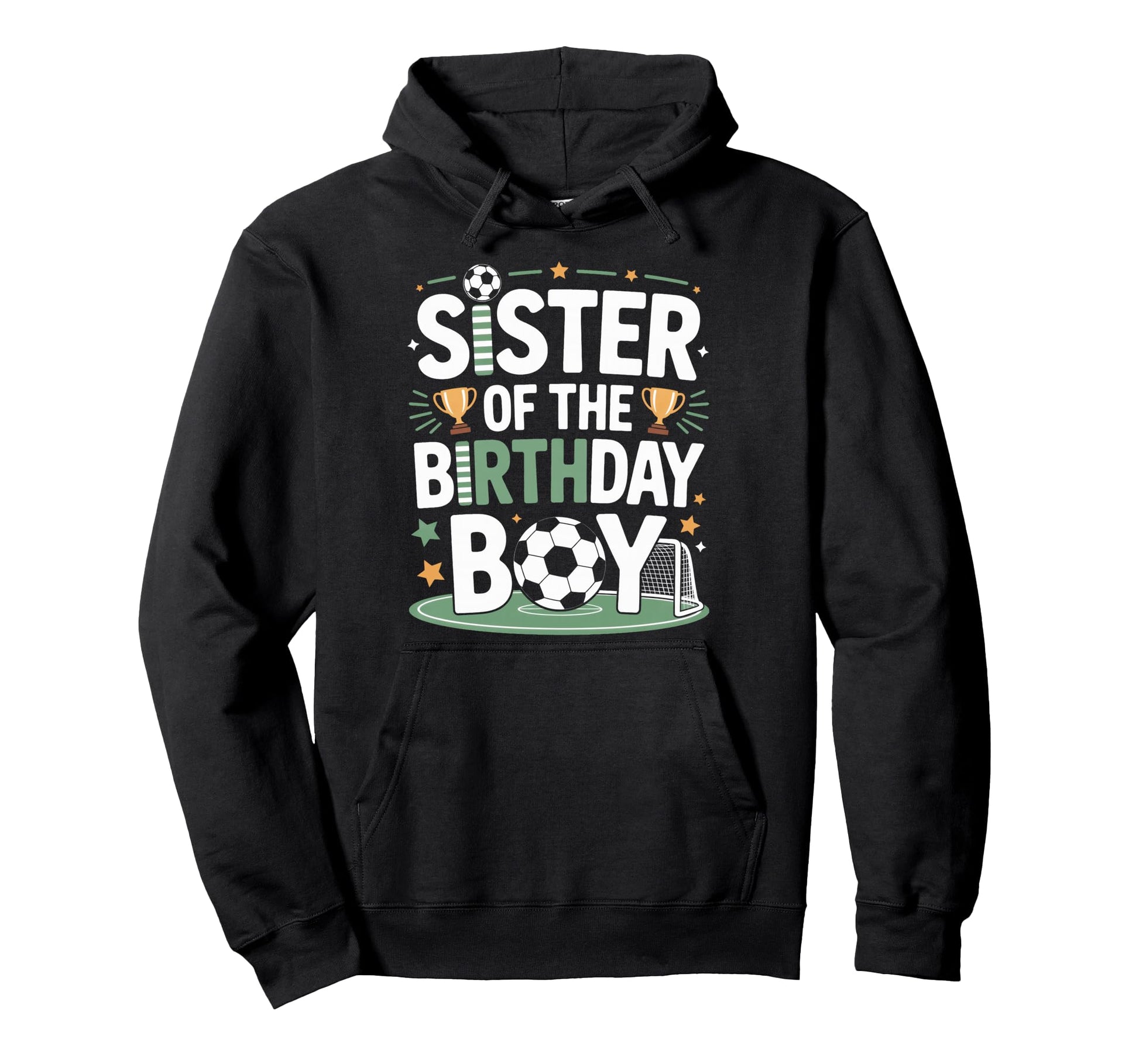 Sister Birthday Soccer Siblings Party Hoodie - Minimalist Print for Adults - T-Shirt, Sweatshirt, Hoodie