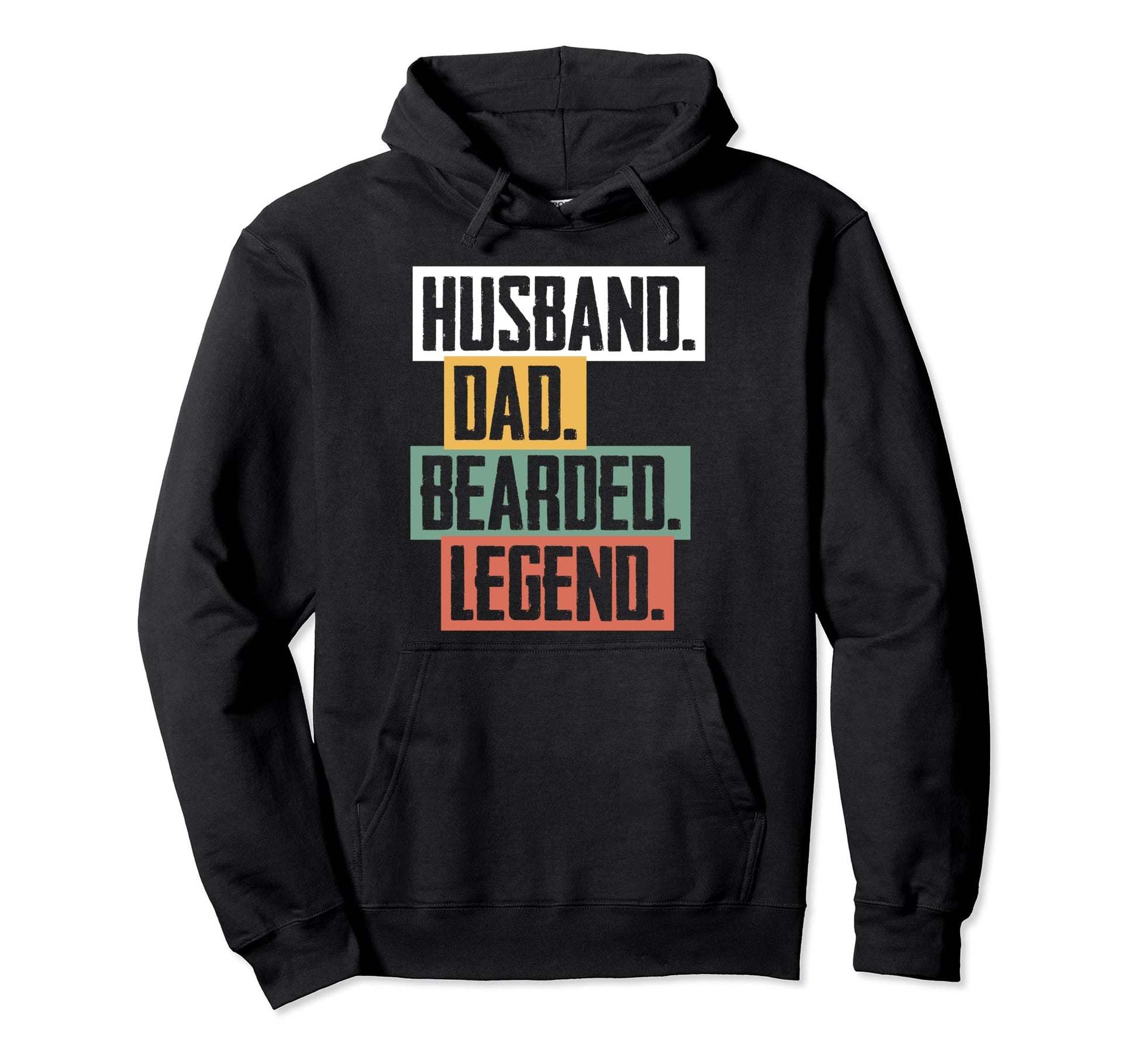 Husband Dad Bearded Legend Father Hoodie - Aesthetic Graphic for Adults - T-Shirt, Sweatshirt, Hoodie