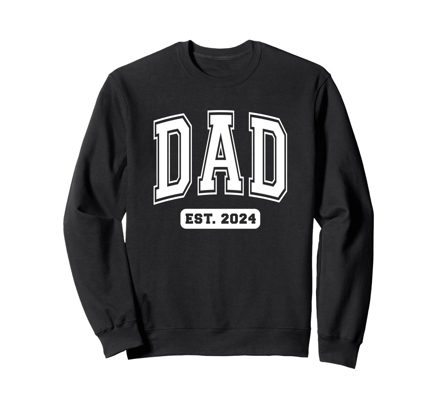 Dad Est 2024 Collegiate Sport Sweatshirt - Minimalist Print Men Women - T-Shirt, Sweatshirt, Hoodie