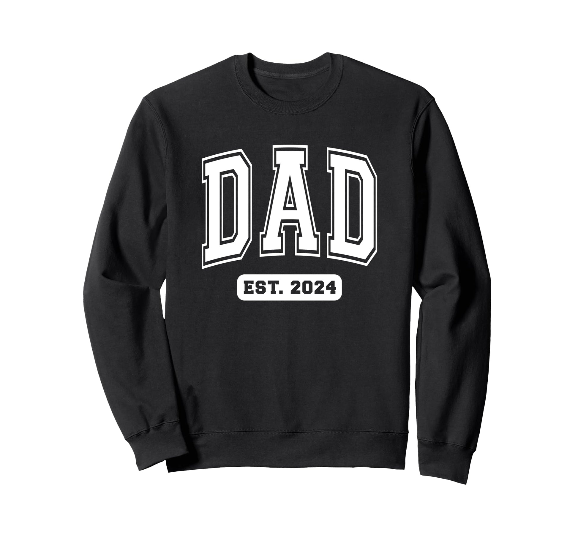 Dad Est 2024 Collegiate Sport Sweatshirt - Minimalist Print Men Women - T-Shirt, Sweatshirt, Hoodie