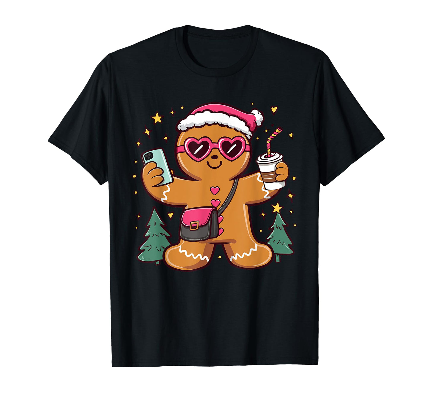 Gingerbread Cookie Santa Claus Hat T-Shirt - Streetwear Style Unisex - T-Shirt, Sweatshirt, Hoodie