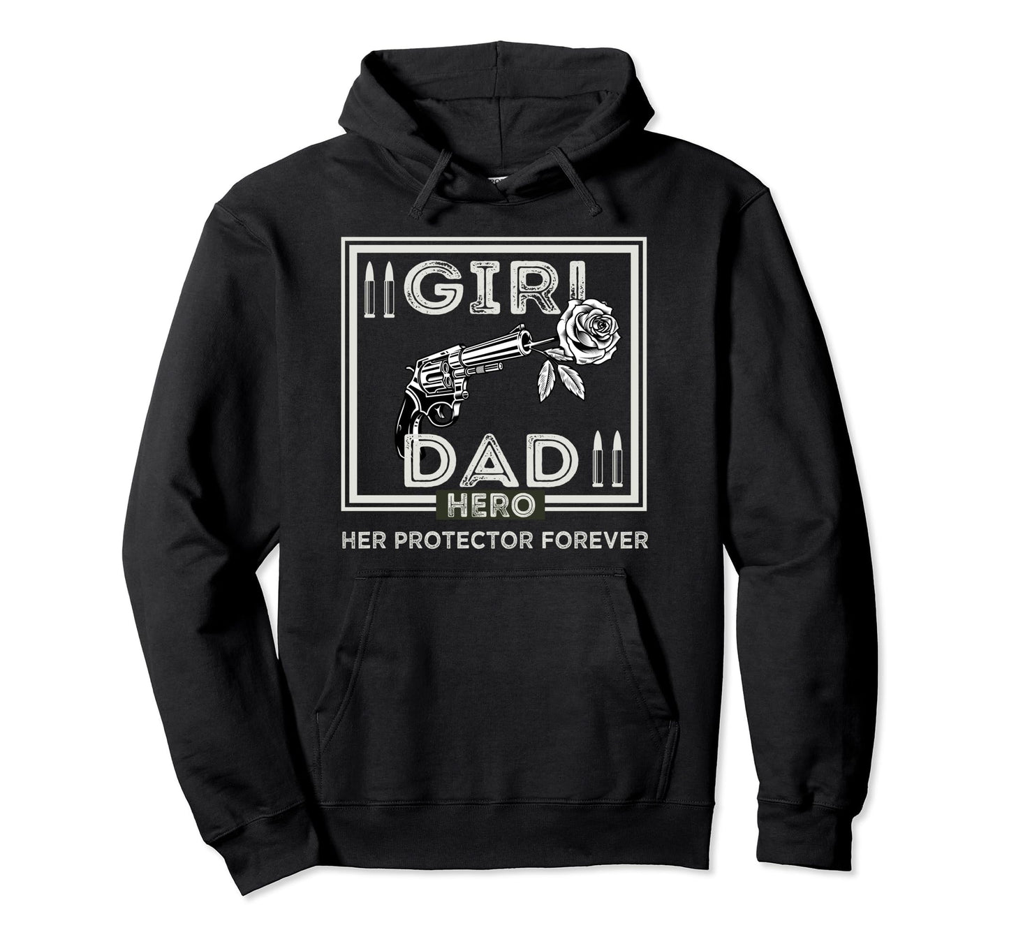 Dad Her Protector Forever Funny Hoodie - Casual Everyday Wear Men Women - T-Shirt, Sweatshirt, Hoodie