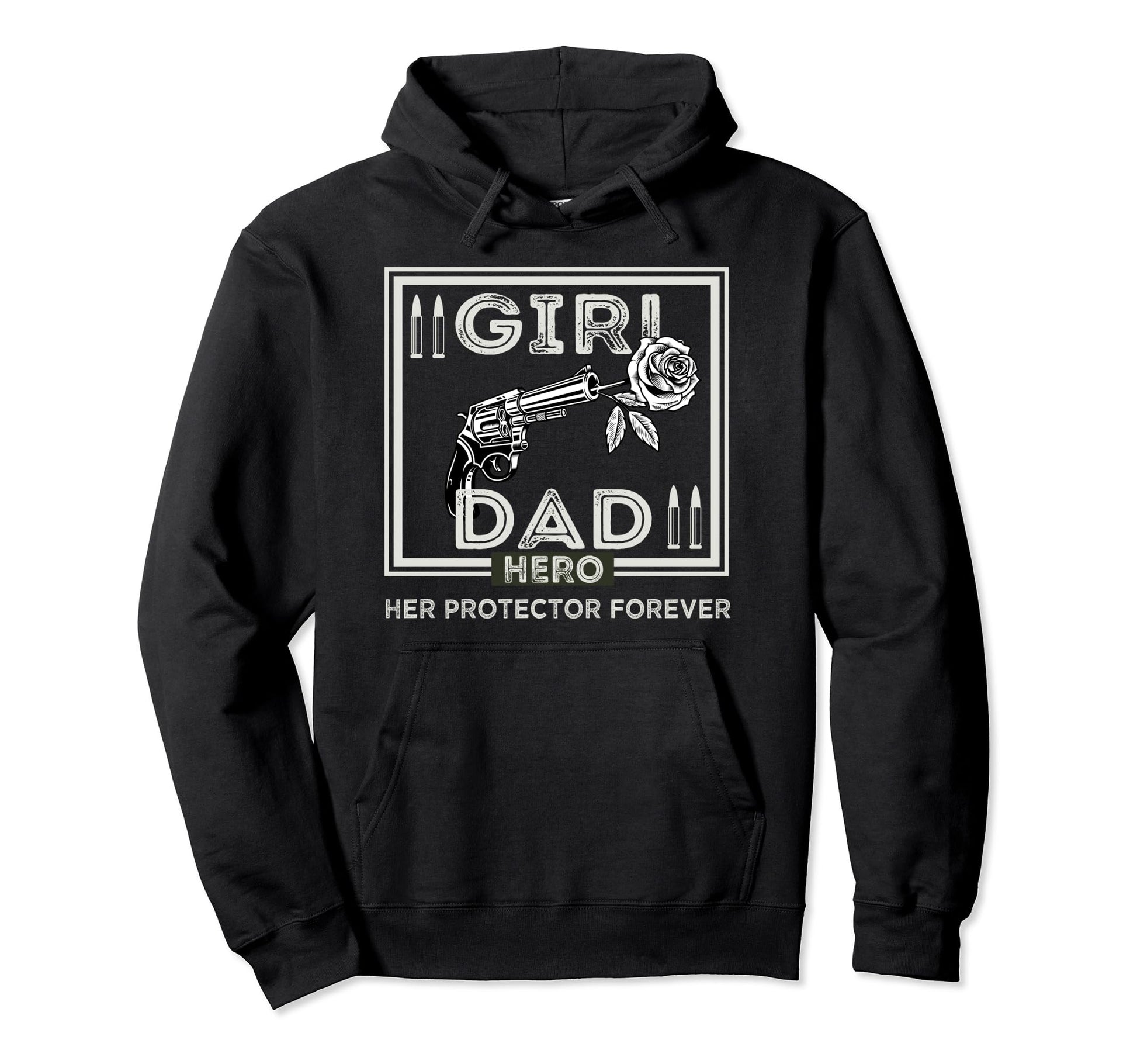 Dad Her Protector Forever Funny Hoodie - Casual Everyday Wear Men Women - T-Shirt, Sweatshirt, Hoodie