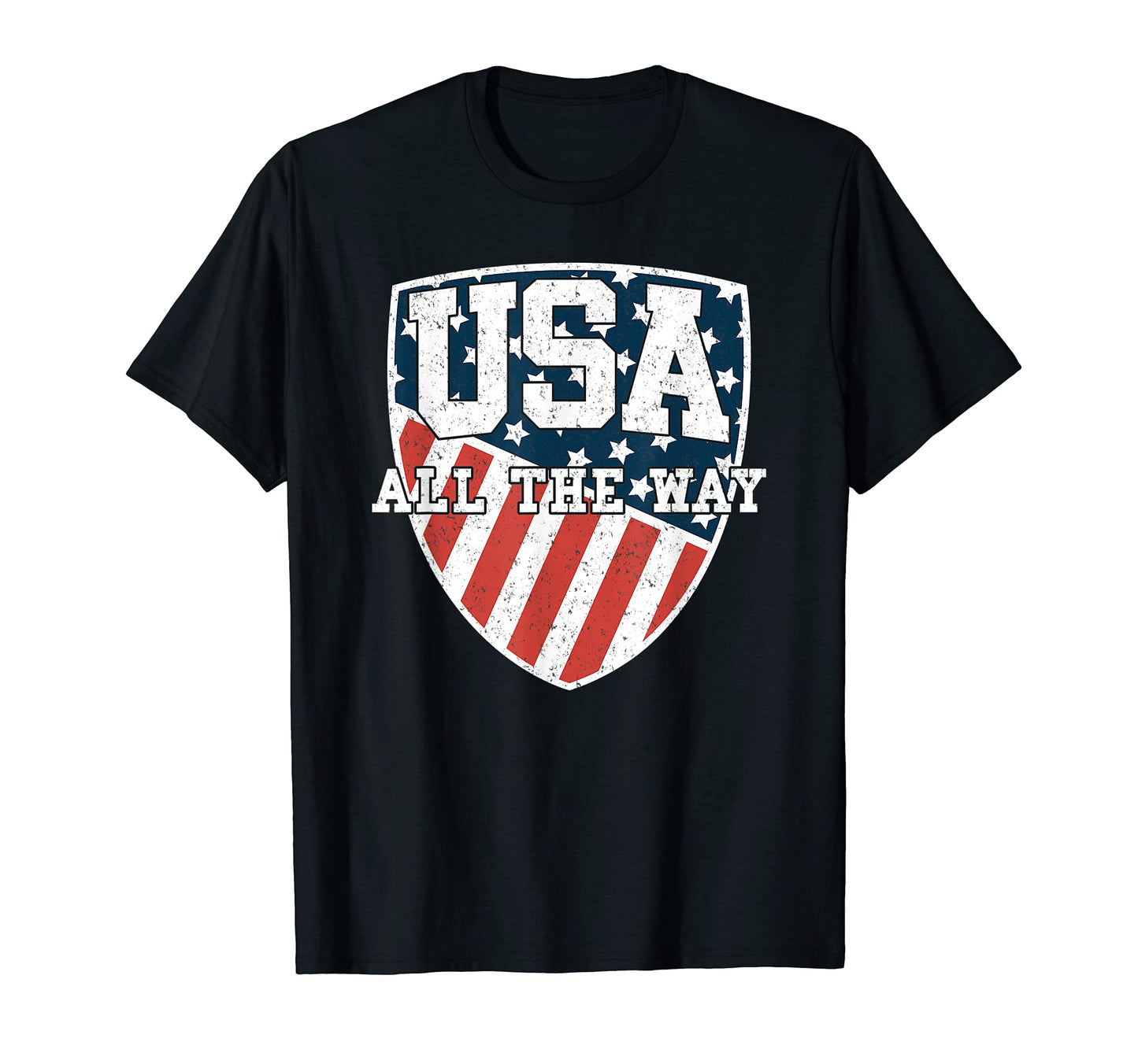 Usa All Way 4Th July Soccer Basketball T-Shirt - Graphic Print for Adults - T-Shirt, Sweatshirt, Hoodie