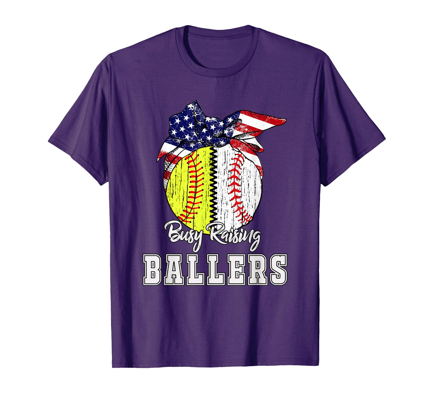 Busy Raising Ballers Softball Baseball T-Shirt - Novelty Apparel Men Women - T-Shirt, Sweatshirt, Hoodie