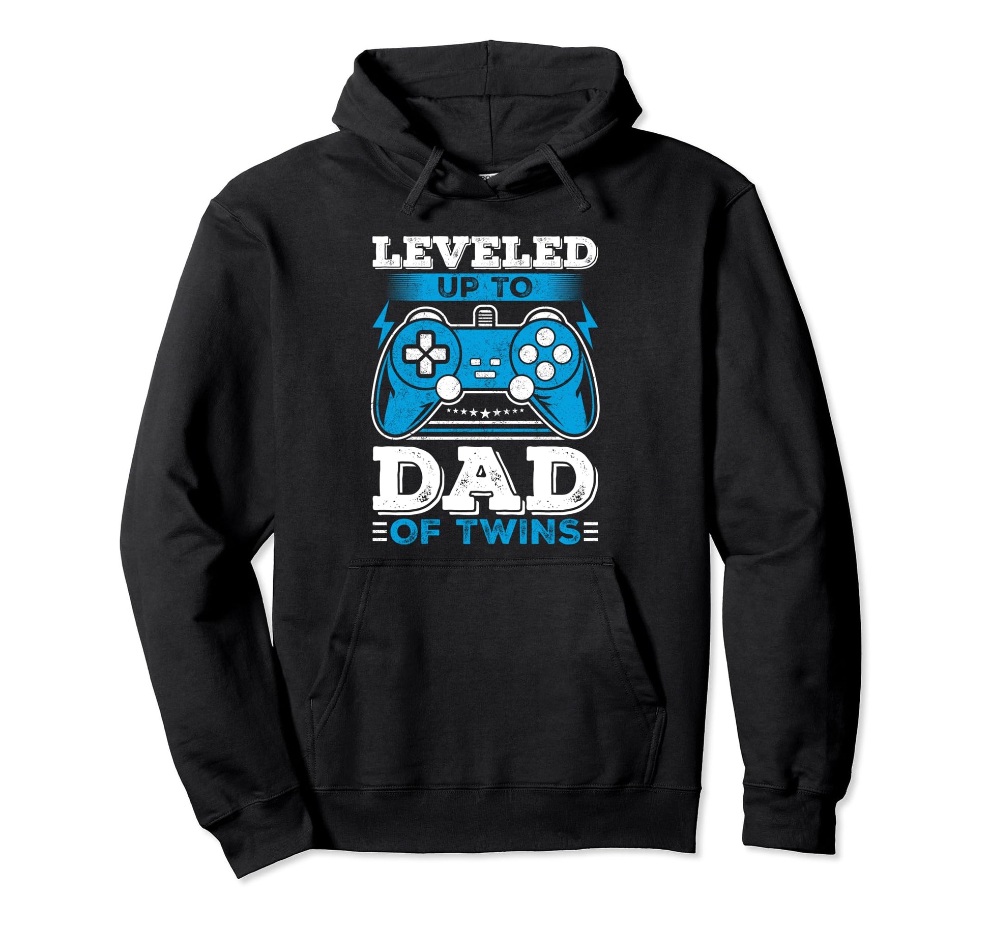 Leveled Up To Dad Twins Video Gamer Hoodie - Unique Graphic for Adults - T-Shirt, Sweatshirt, Hoodie