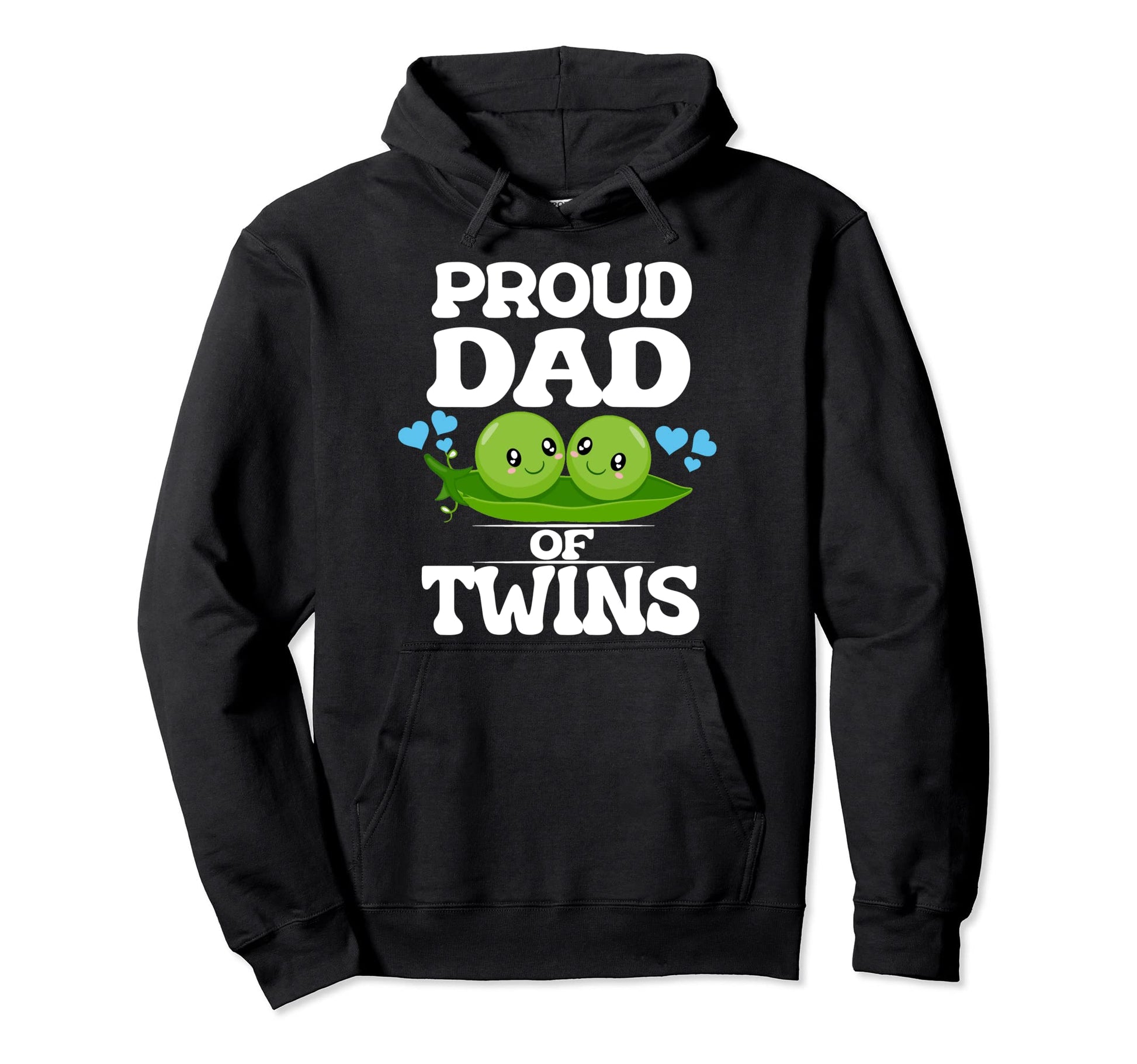Proud Dad Twins Hearts Hoodie - Novelty Apparel Men Women - T-Shirt, Sweatshirt, Hoodie