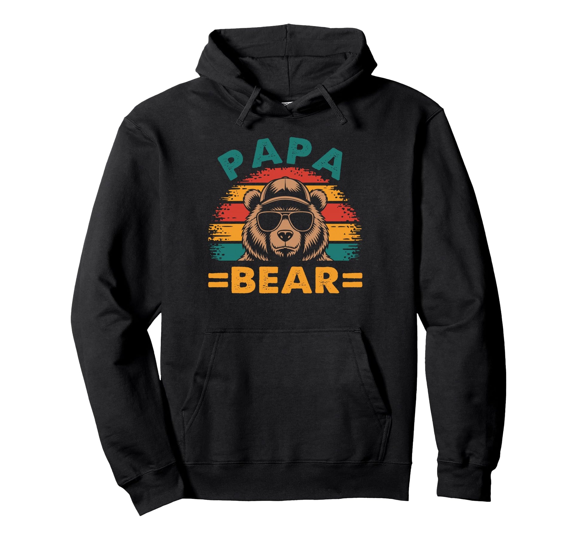 Papa Bear Sunglass Funny Fathers Day Hoodie - Novelty Apparel for Adults - T-Shirt, Sweatshirt, Hoodie