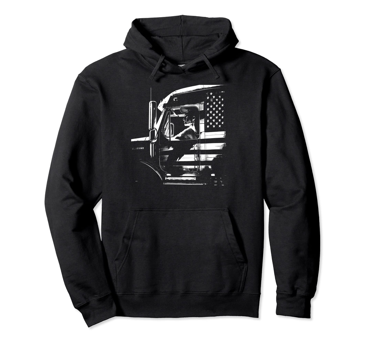 Funny Trucker American Big Rigs Diesel Hoodie - Minimalist Print Men Women - T-Shirt, Sweatshirt, Hoodie