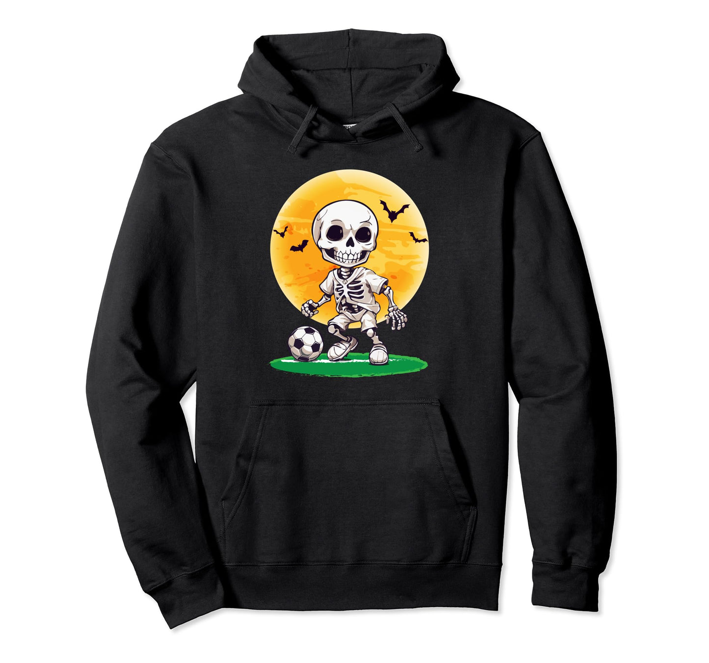 Soccer Skeleton Halloween Soccer Hoodie - Custom Art Print for Adults - T-Shirt, Sweatshirt, Hoodie