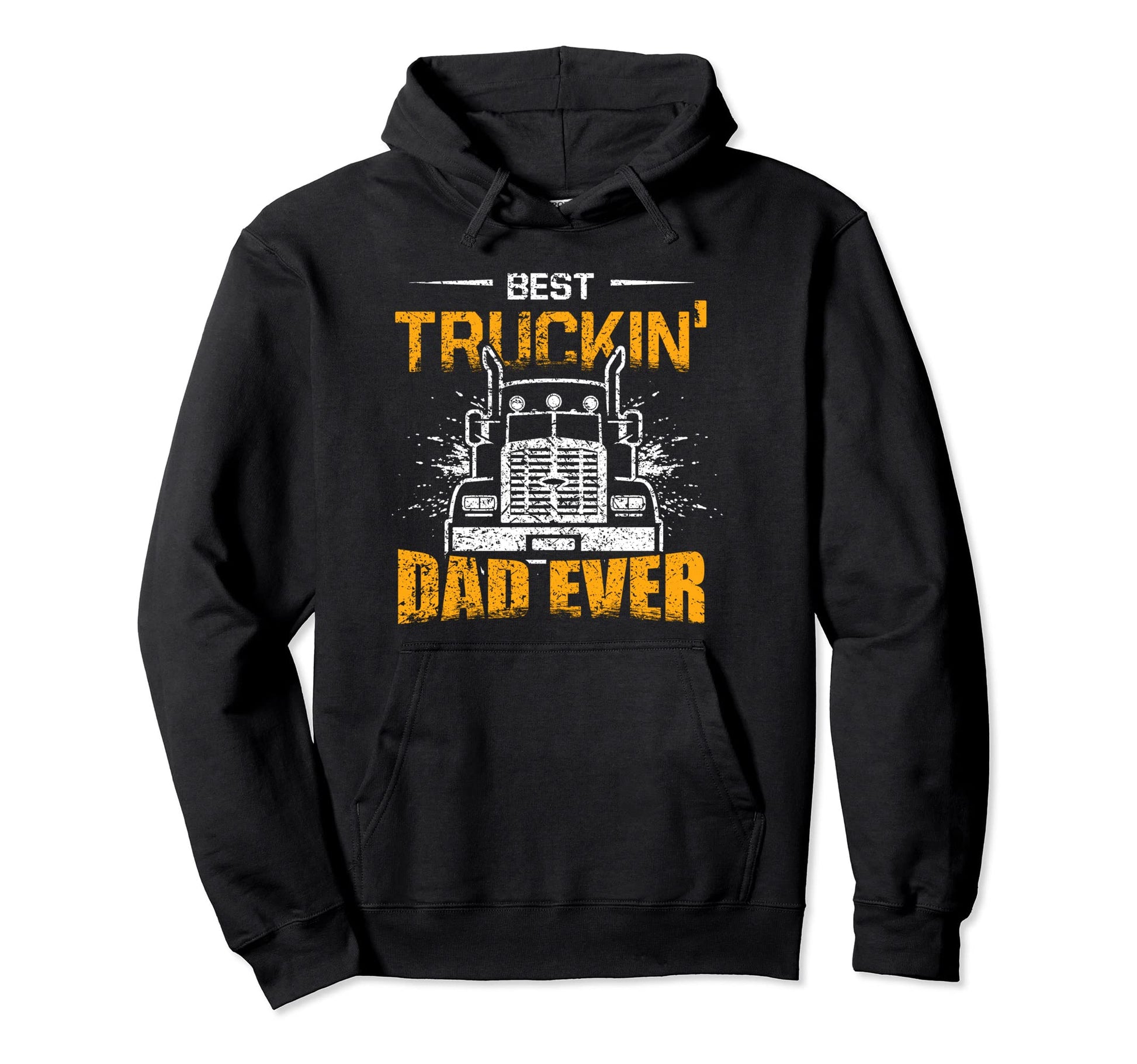 Best Truckin Dad Ever Proud Truck Hoodie - Casual Everyday Wear for Adults - T-Shirt, Sweatshirt, Hoodie