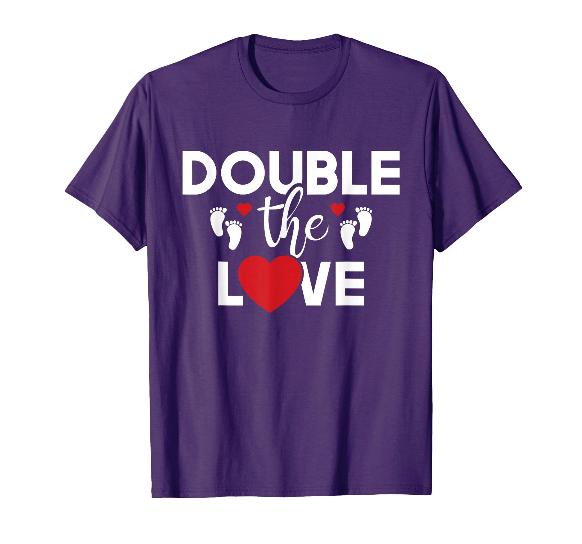 Double Love Twins Twin Dad Twin Mom T-Shirt - Custom Art Print Unisex - T-Shirt, Sweatshirt, Hoodie