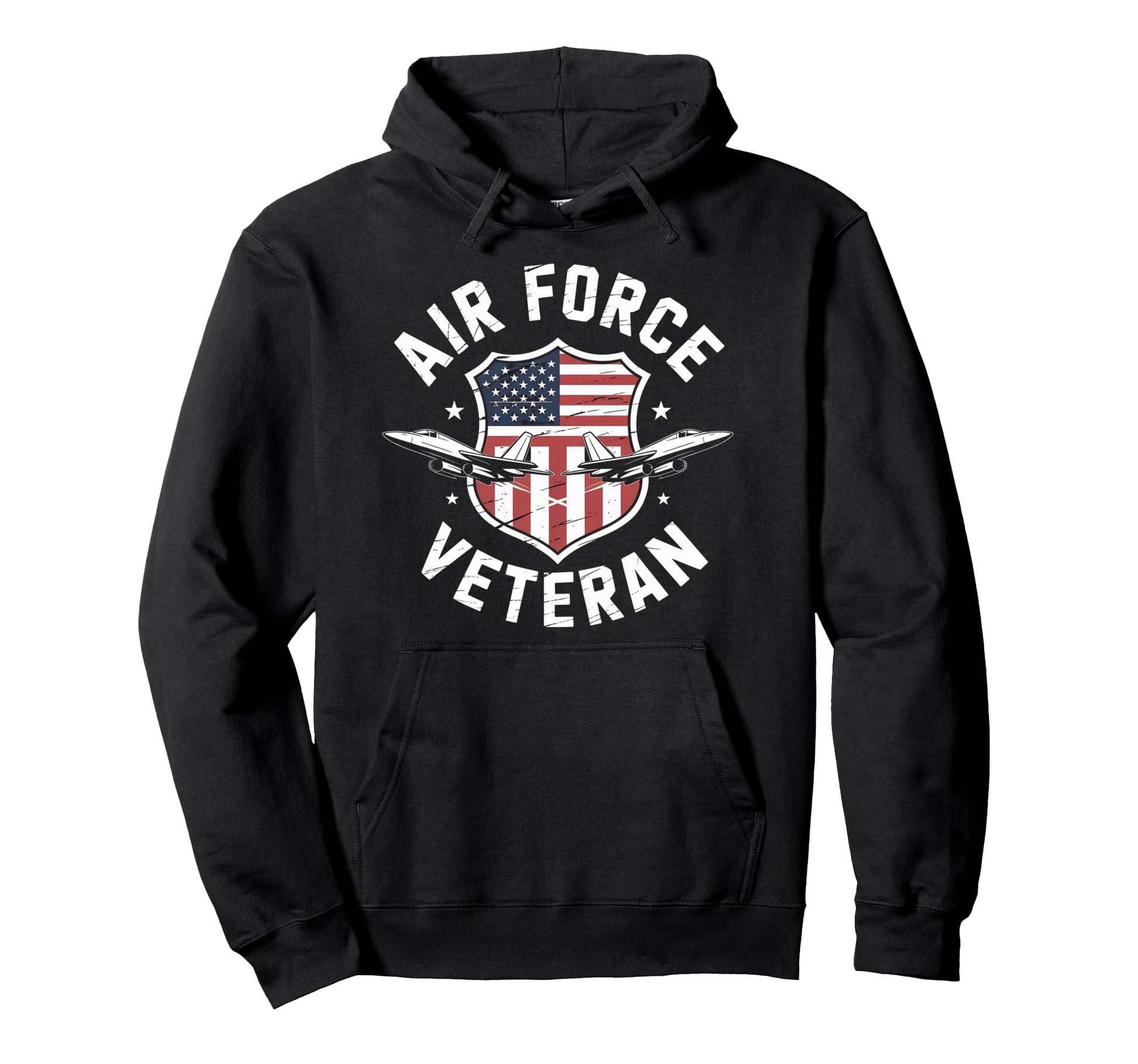 Air Force Veteran Us American Flag Dad Hoodie - Graphic Print Unisex - T-Shirt, Sweatshirt, Hoodie