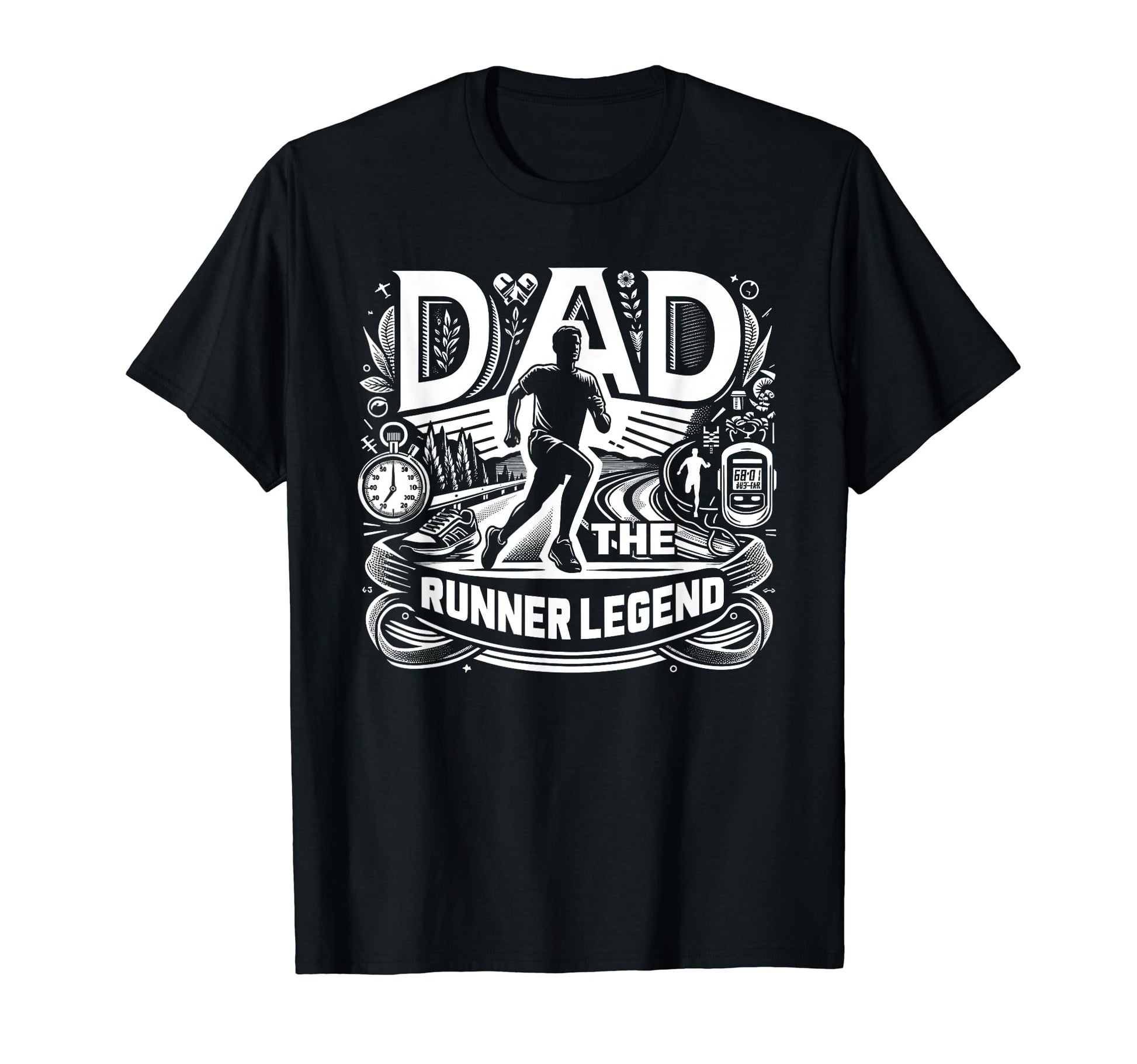 Dad Fathers Day Dad Runner Legend Dad T-Shirt - Minimalist Print Men Women - T-Shirt, Sweatshirt, Hoodie