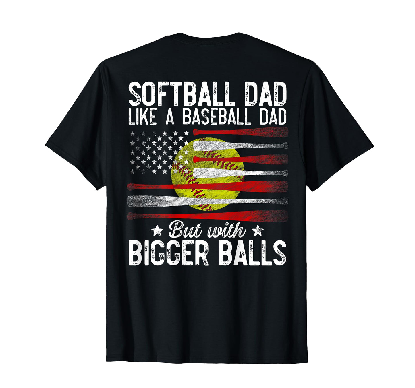 Mens Us Flag Softball Dad Like T-Shirt - Aesthetic Graphic Men Women - T-Shirt, Sweatshirt, Hoodie
