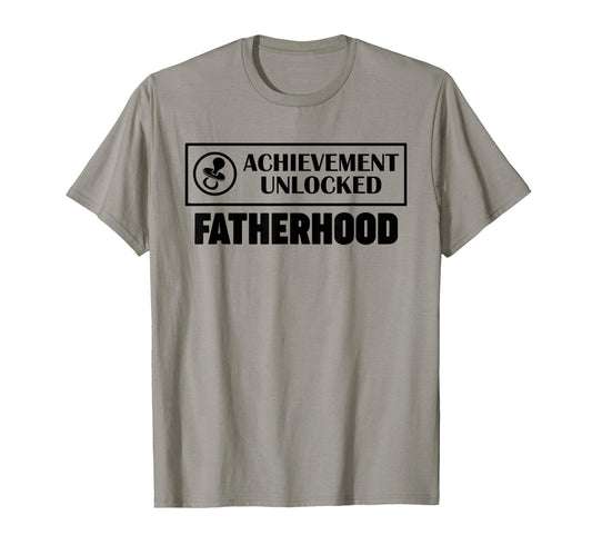 Achievement Unlocked Fatherhood Gamer T-Shirt - Minimalist Print Unisex - T-Shirt, Sweatshirt, Hoodie